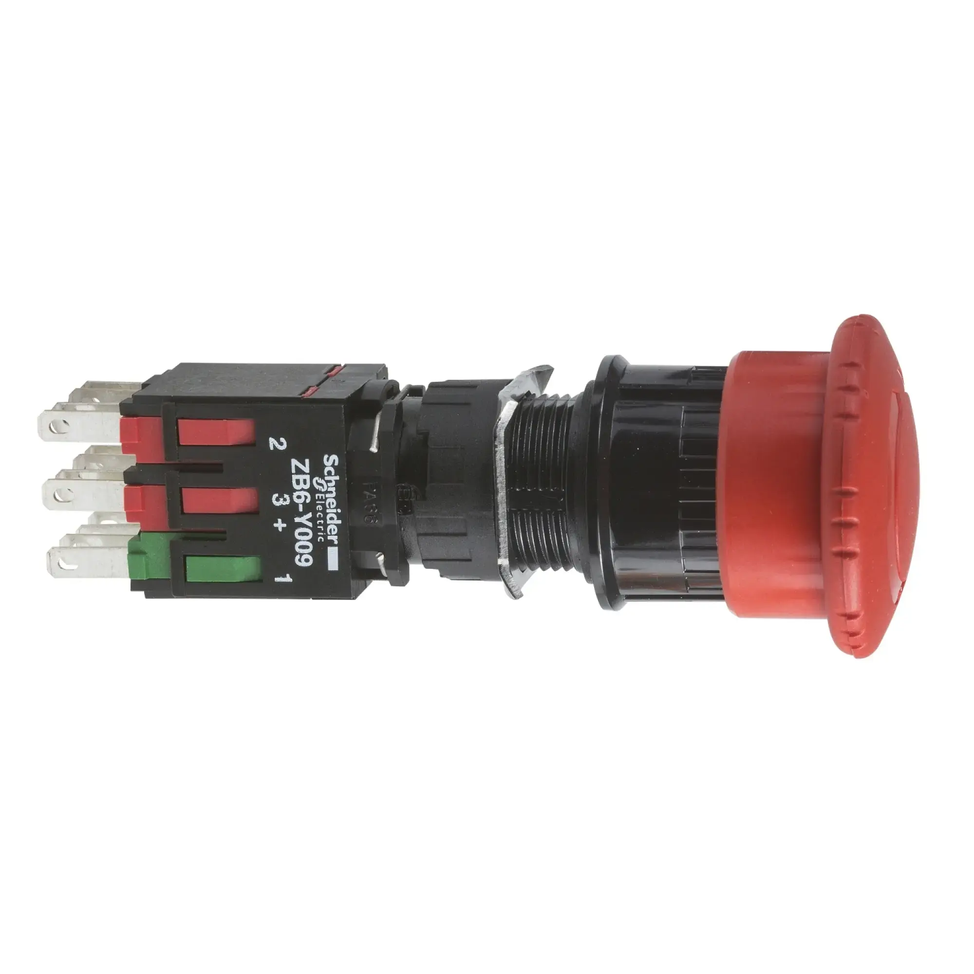 Schneider Electric XB6AS8349B Emergency Stop Button, round, Ø 16, twist to release, red, 1NC+2NO (img_002)