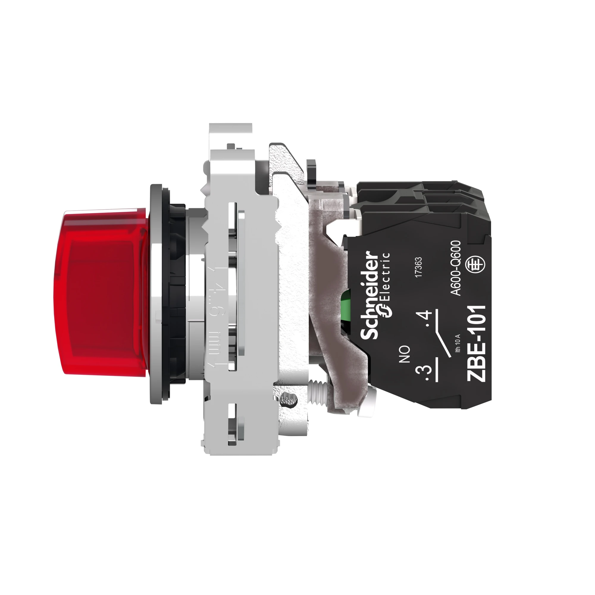 Schneider Electric XB4FK134M5 Pilot light selector switch, Harmony XB4F, metal, 30mm, red, universal LED, 3 positions, 1NC+1NO, 230-240V AC (img_007)