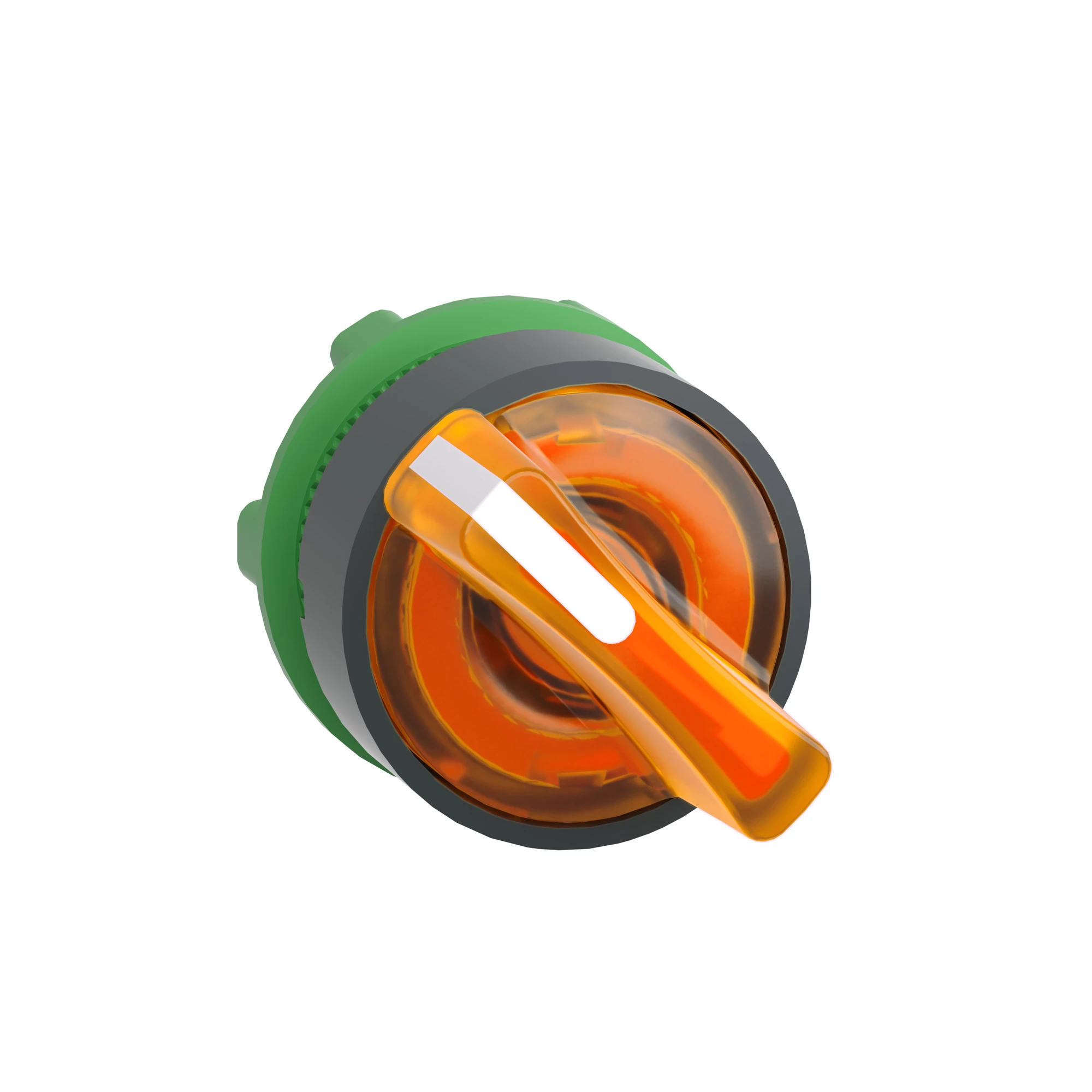 Schneider Electric ZB5AK1453 Illuminated selector switch, front element, Harmony XB5, plastic, 22mm, orange, for universal LED, 2 positions, momentary (img_004)