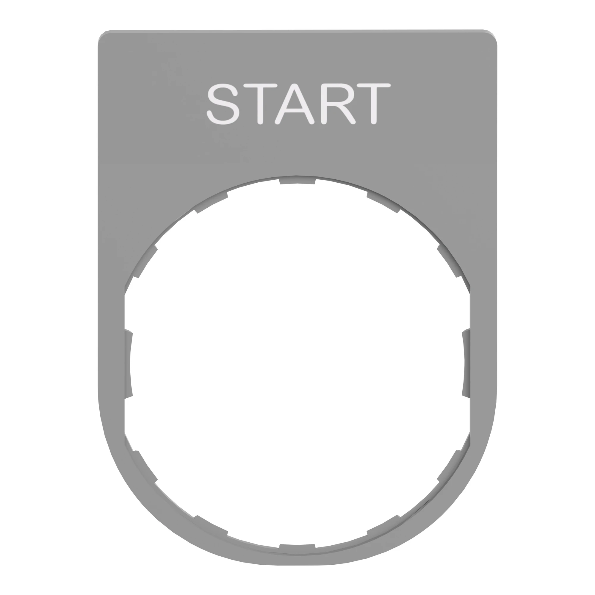 Schneider Electric ZBYP2303C0 Label holder 30x40mm, with labeling START, for Harmony 22mm, in grey (img_003) Schneider Electric ZBYP2303C0 Label holder 30x40mm, with labeling START, for Harmony 22mm, in grey (img_003)