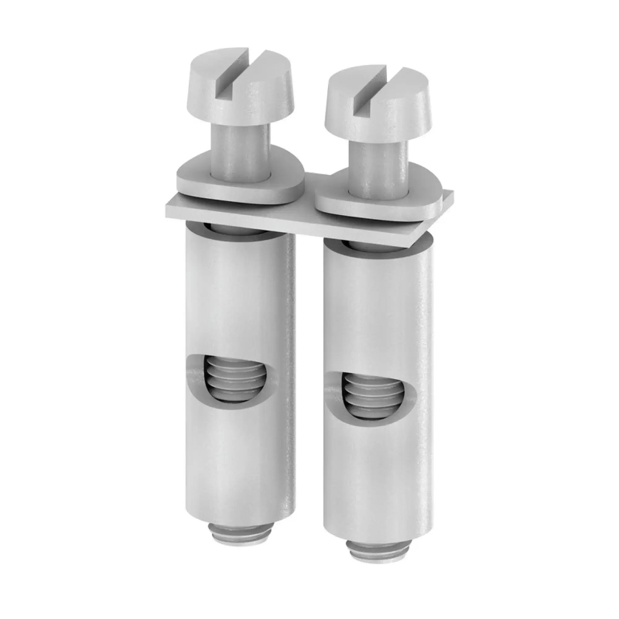 Weidmüller 0336700000 Cross-connector (terminal), when screwed in, grey, 32 A, Number of poles: 2, Pitch in mm: 6.00, Insulated: No, Width: 11 mm (img_001)