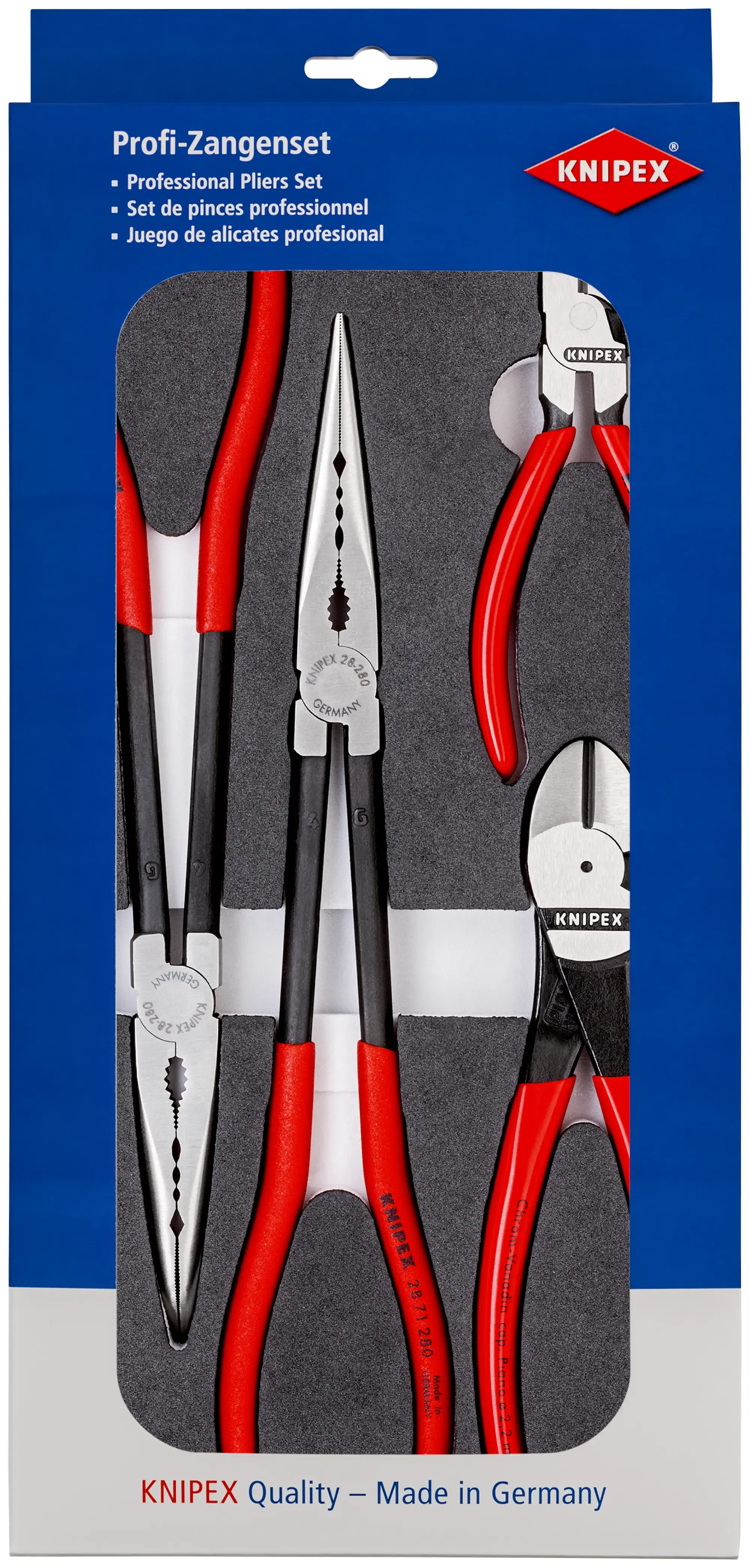 Knipex 00 20 01 V16 Zangen-Set in Schaumstoffeinlage 4-teilig (img_003)