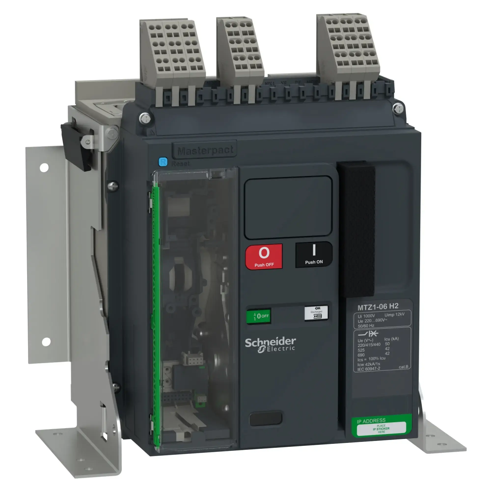 Schneider Electric LV947113 MasterPacT MTZ1 06 630A H2 50kA/440VAC (Icu) 3P Grundschalter Festeinbau für MicroLogic Active (img_002)