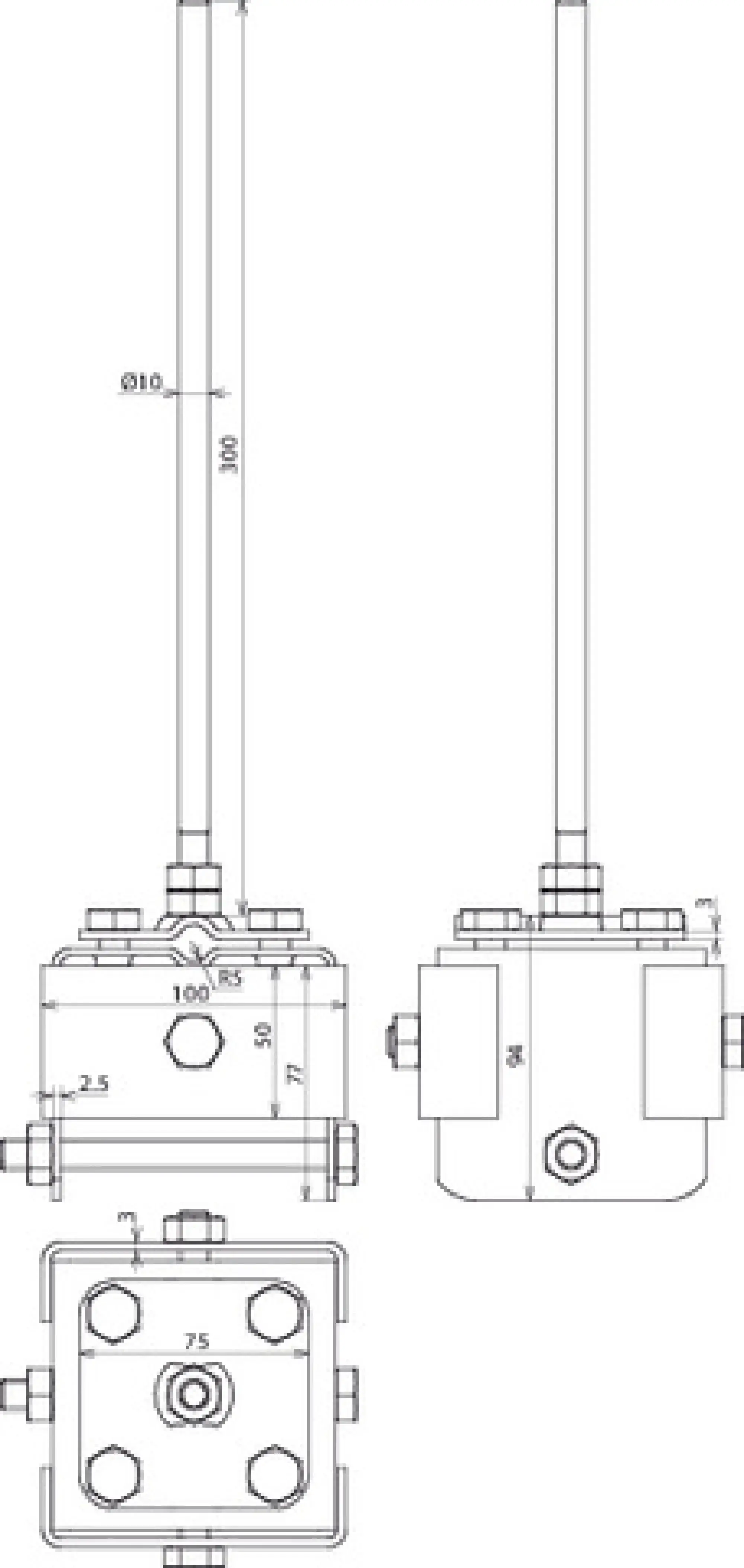 Dehn 146309 Clamping cap, air-term. tip L 300mm StSt for wooden pile 90x90mm, M10 screw -SET- (img_004) Dehn 146309 Clamping cap, air-term. tip L 300mm StSt for wooden pile 90x90mm, M10 screw -SET- (img_004)