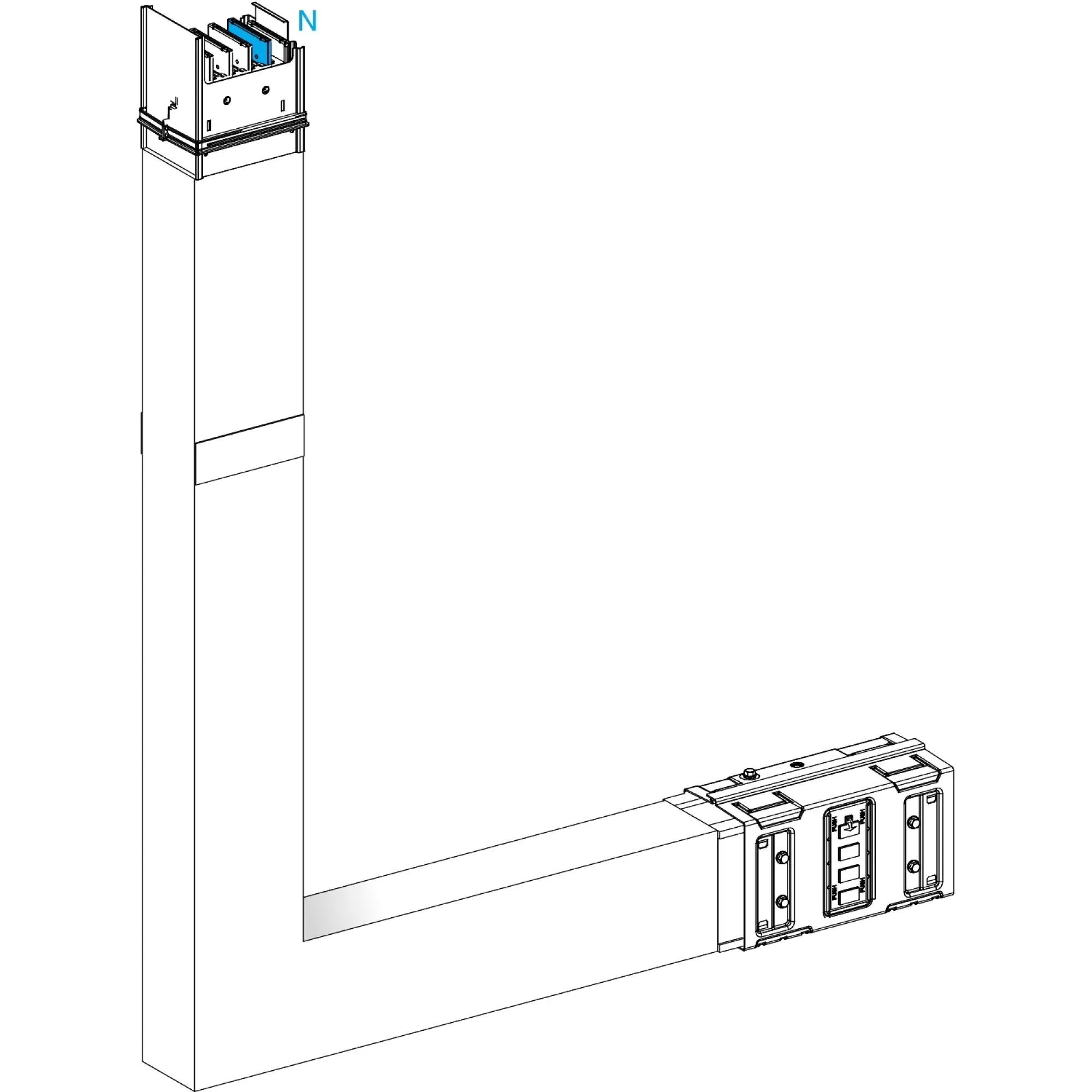 Schneider Electric KSA1000DLE43F KSA Angle element, 1000A, flat PE internal, selective length, fire barrier (img_002)