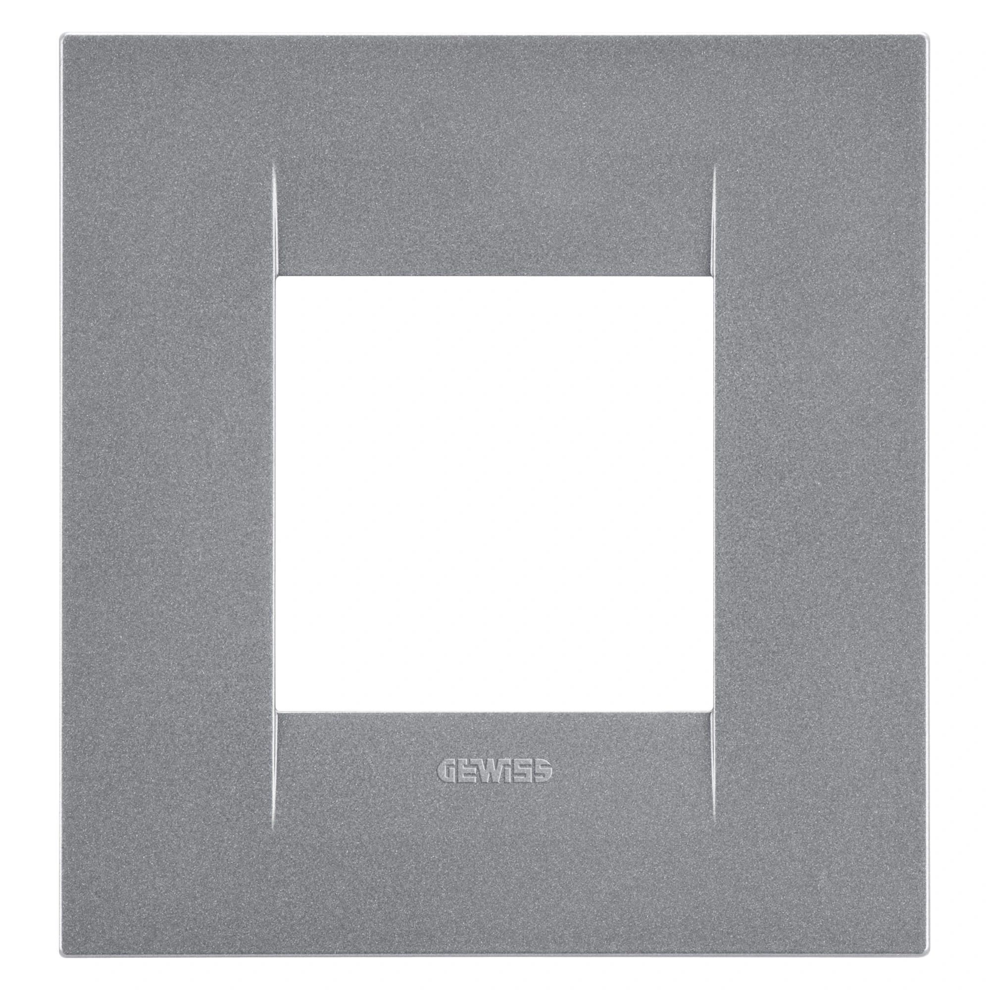 GEWISS GW16422VT GEO INTERNATIONAL PLATE - IN PAINTED TECHNOPOLYMER - 2 MODULES - TITANIUM - CHORUSMART (img_001) GEWISS GW16422VT GEO INTERNATIONAL PLATE - IN PAINTED TECHNOPOLYMER - 2 MODULES - TITANIUM - CHORUSMART (img_001)