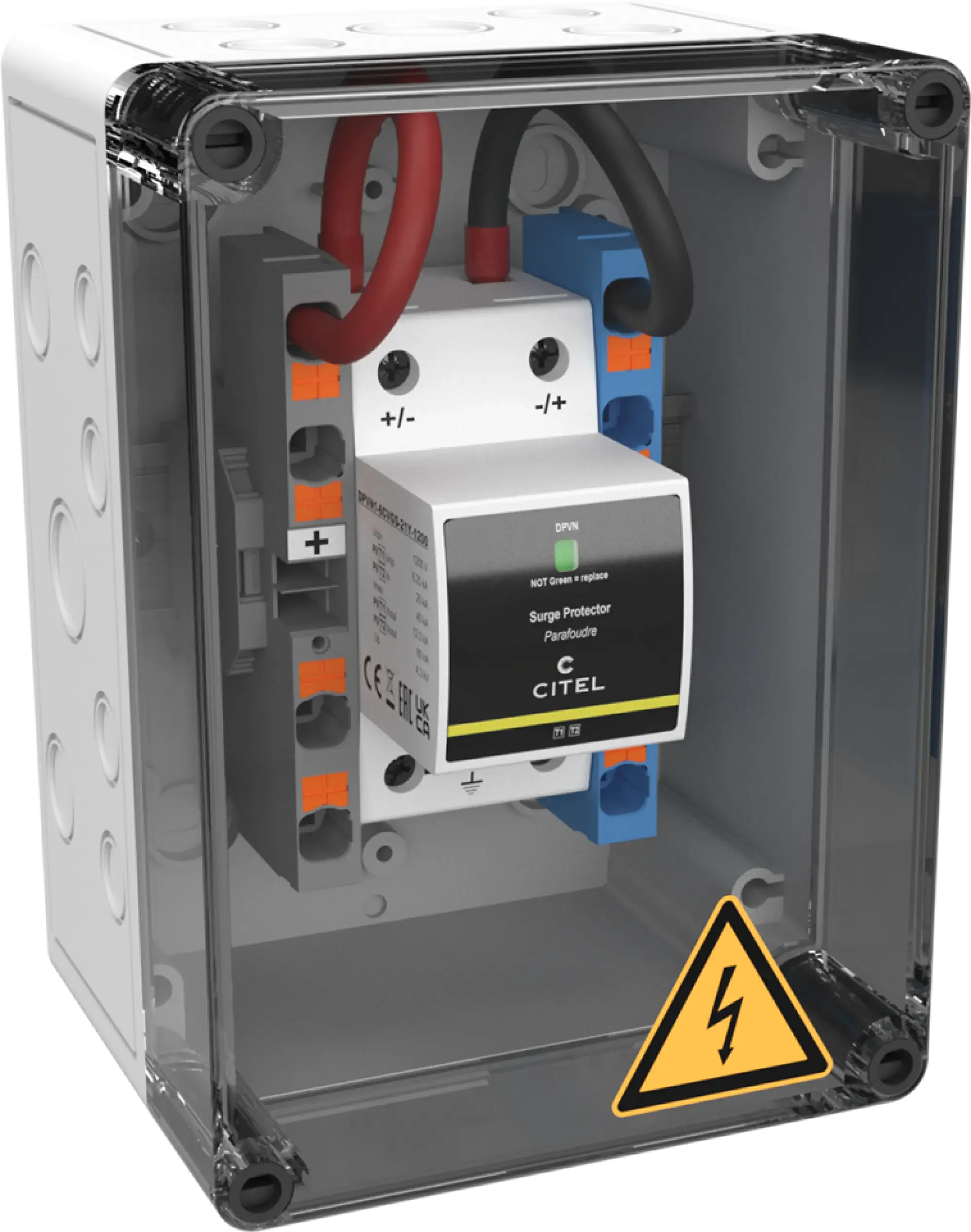 Citel 157109 Generatoranschlusskasten mit SPD Typ 1+2+3, 1200 VDC, 1-MPPT, 2 Strings (img_001)