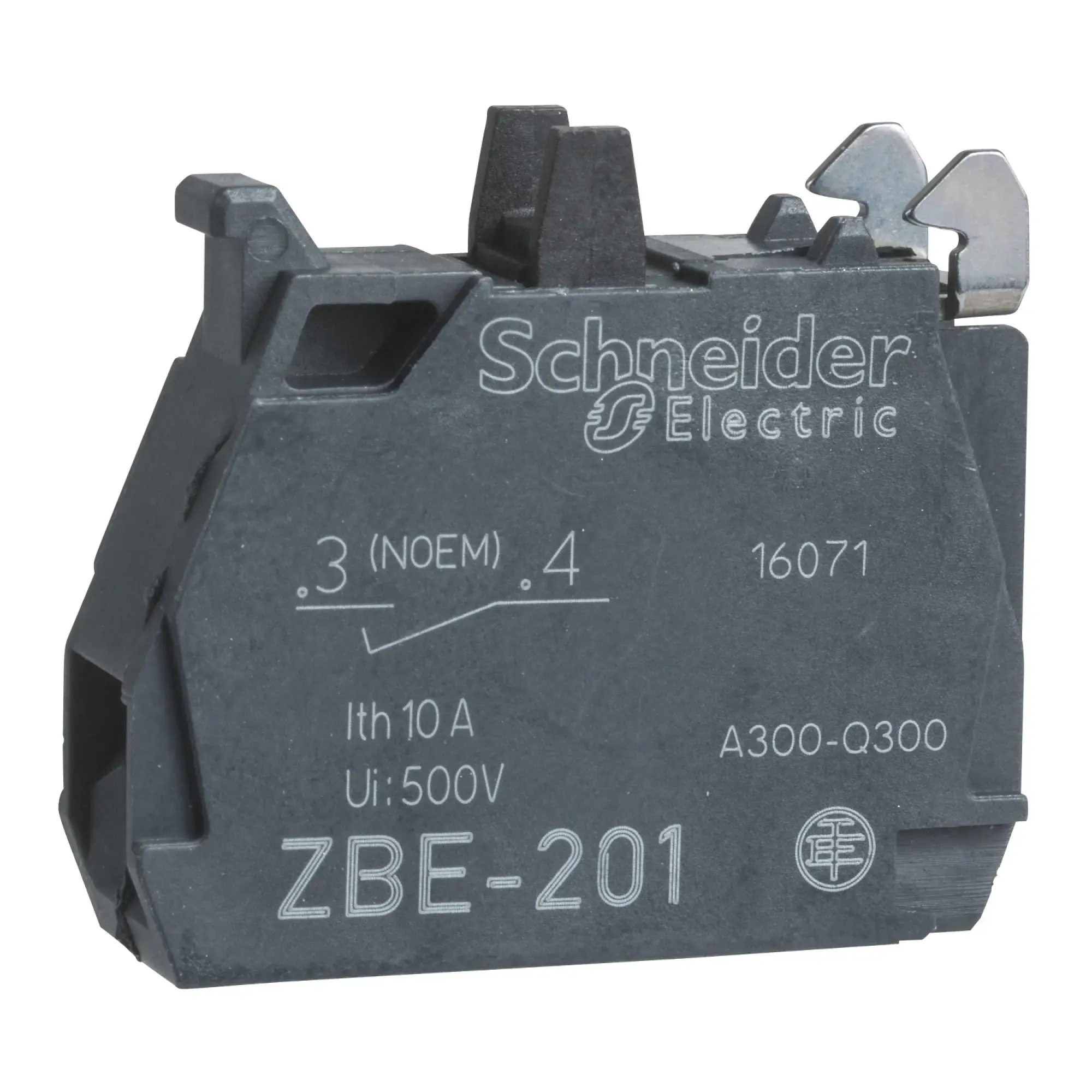 Schneider Electric ZBE201 Auxiliary switch, contact block, Harmony XB4 and XB5, 22mm, 30mm, screw terminal, early-make, 1N/O (img_004) Schneider Electric ZBE201 Auxiliary switch, contact block, Harmony XB4 and XB5, 22mm, 30mm, screw terminal, early-make, 1N/O (img_004)