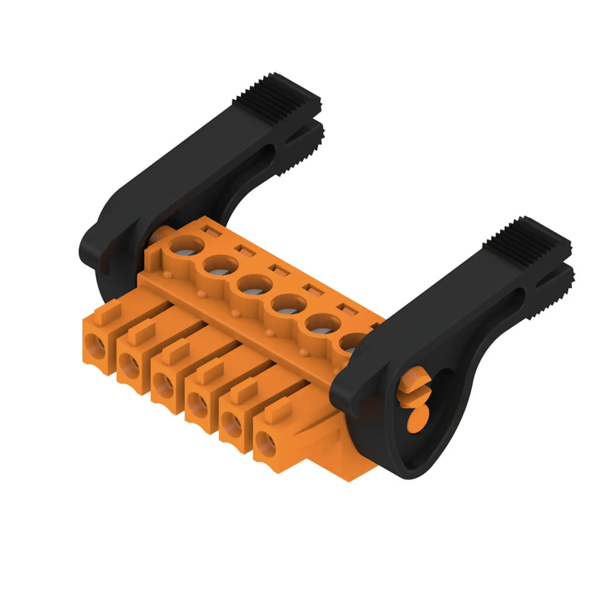 Weidmüller 2442330000 PCB connector (wire connection), 160 V, 17.5 A, Pitch in mm: 3.81, 1.5 mm², Number of poles: 6, Clamping yoke connection, Box (img_001)