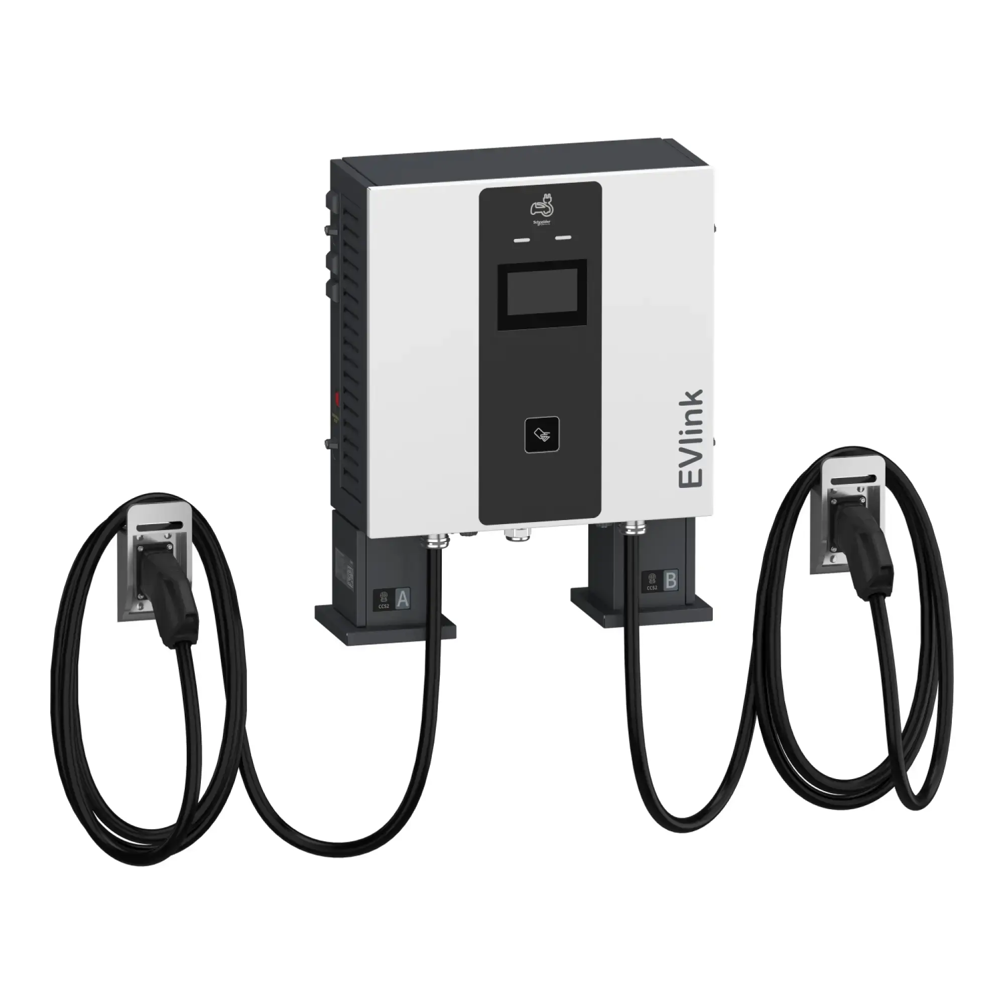 Schneider Electric EVD1S60TBBC7 Pro DC Wallbox 60kW, 2xCCS2 7m, ohne Kabelmanagementsystem, 4G, ISO15118, IK10, IP55, C3M, Display (img_002) Schneider Electric EVD1S60TBBC7 Pro DC Wallbox 60kW, 2xCCS2 7m, ohne Kabelmanagementsystem, 4G, ISO15118, IK10, IP55, C3M, Display (img_002)