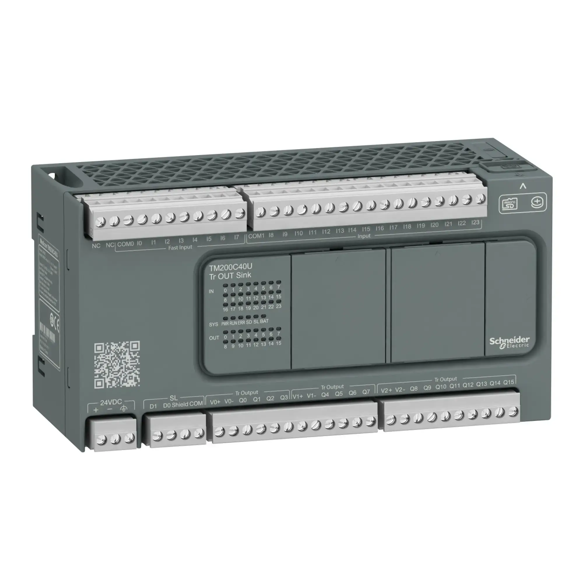 Schneider Electric TM200C40U Easy Modicon M200, SPS-Steuerung, 24E/16A, Transistor Sink, 24VDC (img_001) Schneider Electric TM200C40U Easy Modicon M200, SPS-Steuerung, 24E/16A, Transistor Sink, 24VDC (img_001)