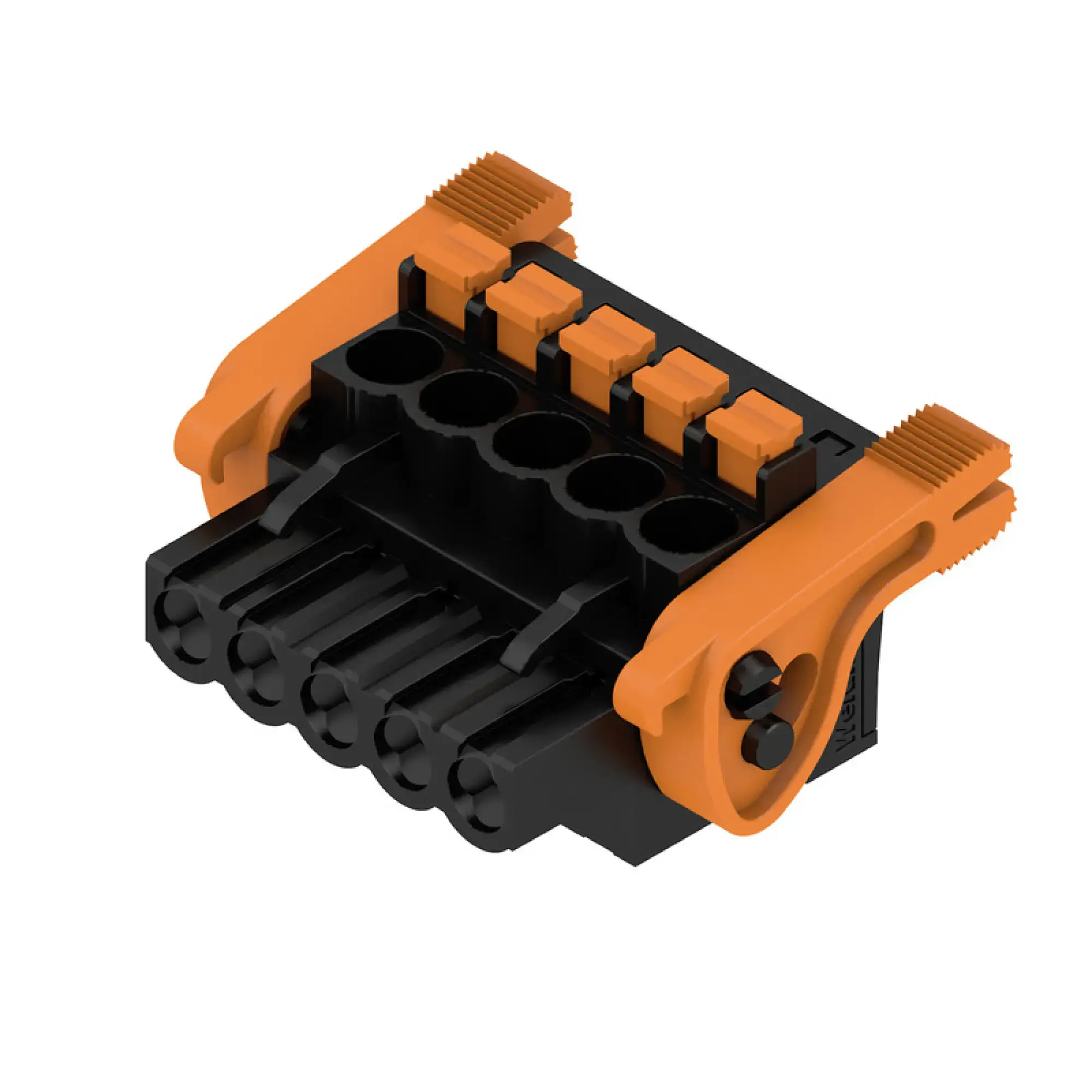 Weidmüller 1979820000 PCB connector (wire connection), 320 V, 24 A, Pitch in mm: 5.00, 3.31 mm², Number of poles: 5, PUSH IN with actuator, Box (img_001) Weidmüller 1979820000 PCB connector (wire connection), 320 V, 24 A, Pitch in mm: 5.00, 3.31 mm², Number of poles: 5, PUSH IN with actuator, Box (img_001)