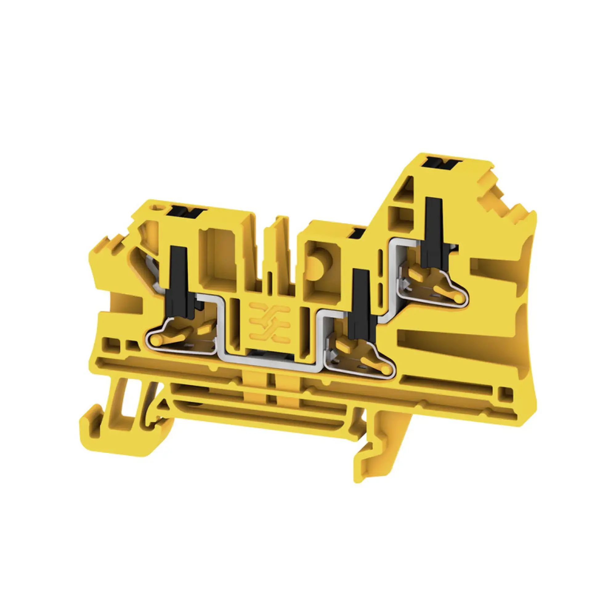 Weidmüller 2872100000 Feed-through terminal block, PUSH IN, black/yellow, 4 mm², 32 A, 1000 V, Number of connections: 3 (img_001) Weidmüller 2872100000 Feed-through terminal block, PUSH IN, black/yellow, 4 mm², 32 A, 1000 V, Number of connections: 3 (img_001)