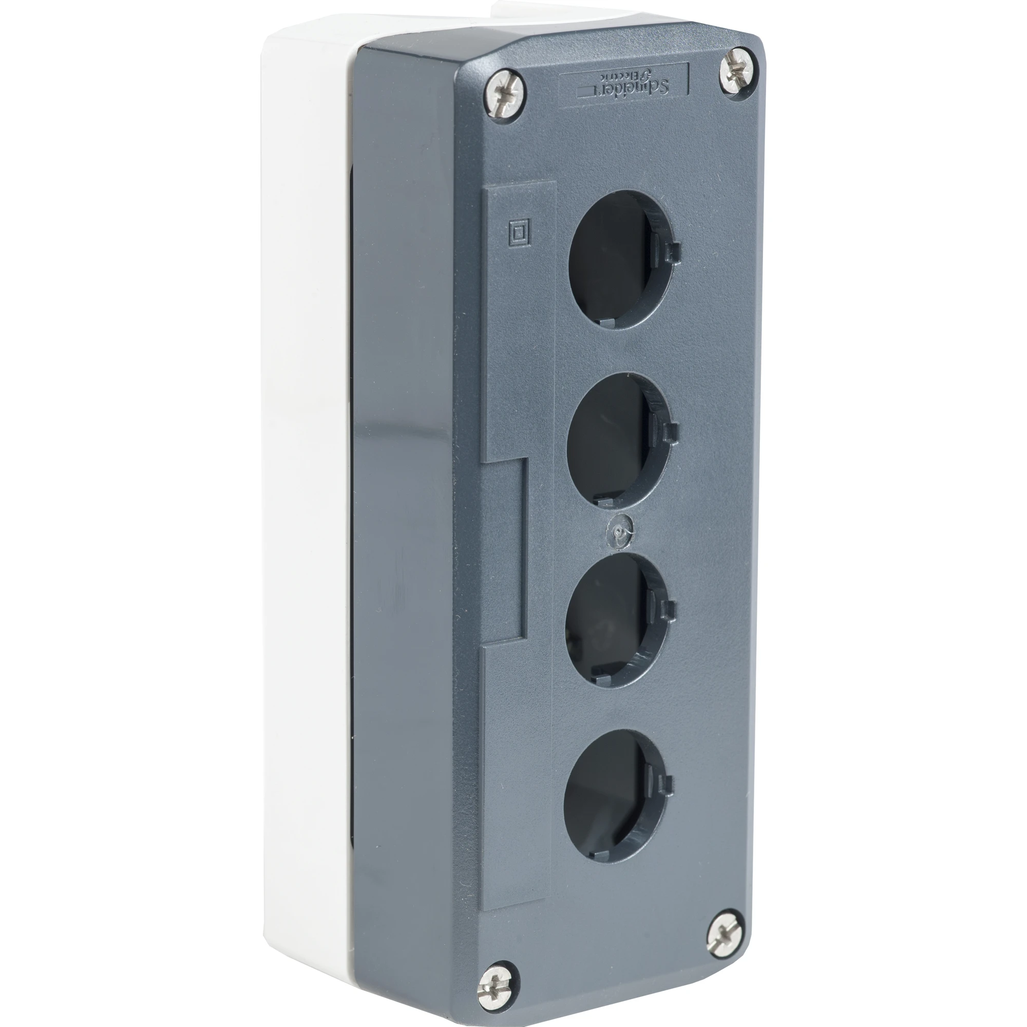 Schneider Electric XALD04H7 Empty Enclosure, Harmony XALD, Plastic, Dark Grey, 4 Holes, 22mm, UL/CSA (img_001) Schneider Electric XALD04H7 Empty Enclosure, Harmony XALD, Plastic, Dark Grey, 4 Holes, 22mm, UL/CSA (img_001)