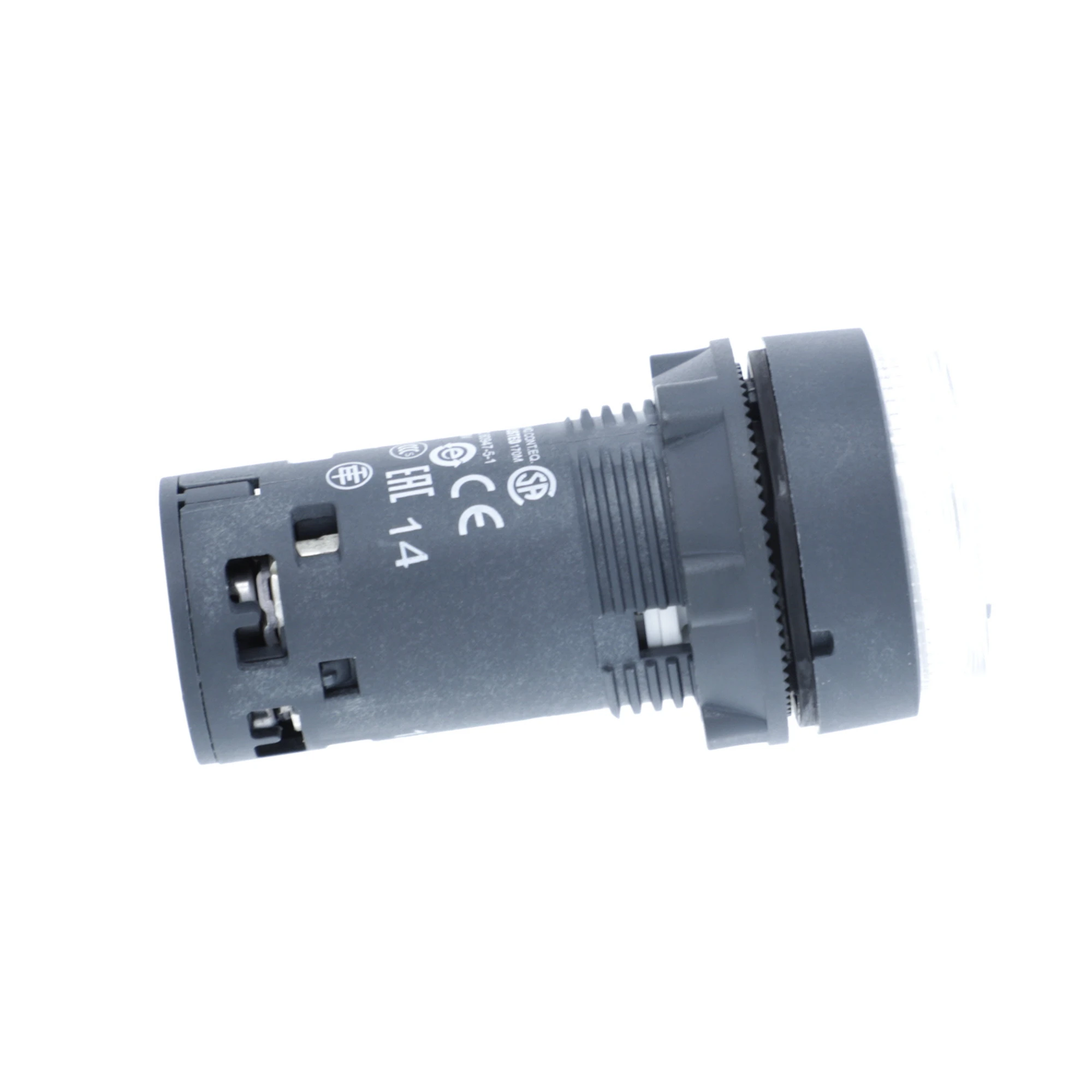 Schneider Electric XB7NW37B1 Illuminated Pushbutton, Harmony XB7, Monoblock, Plastic, Ø22mm, Transparent, Integrated LED, 24V ACDC, 1NO, Screw Terminal (img_003)