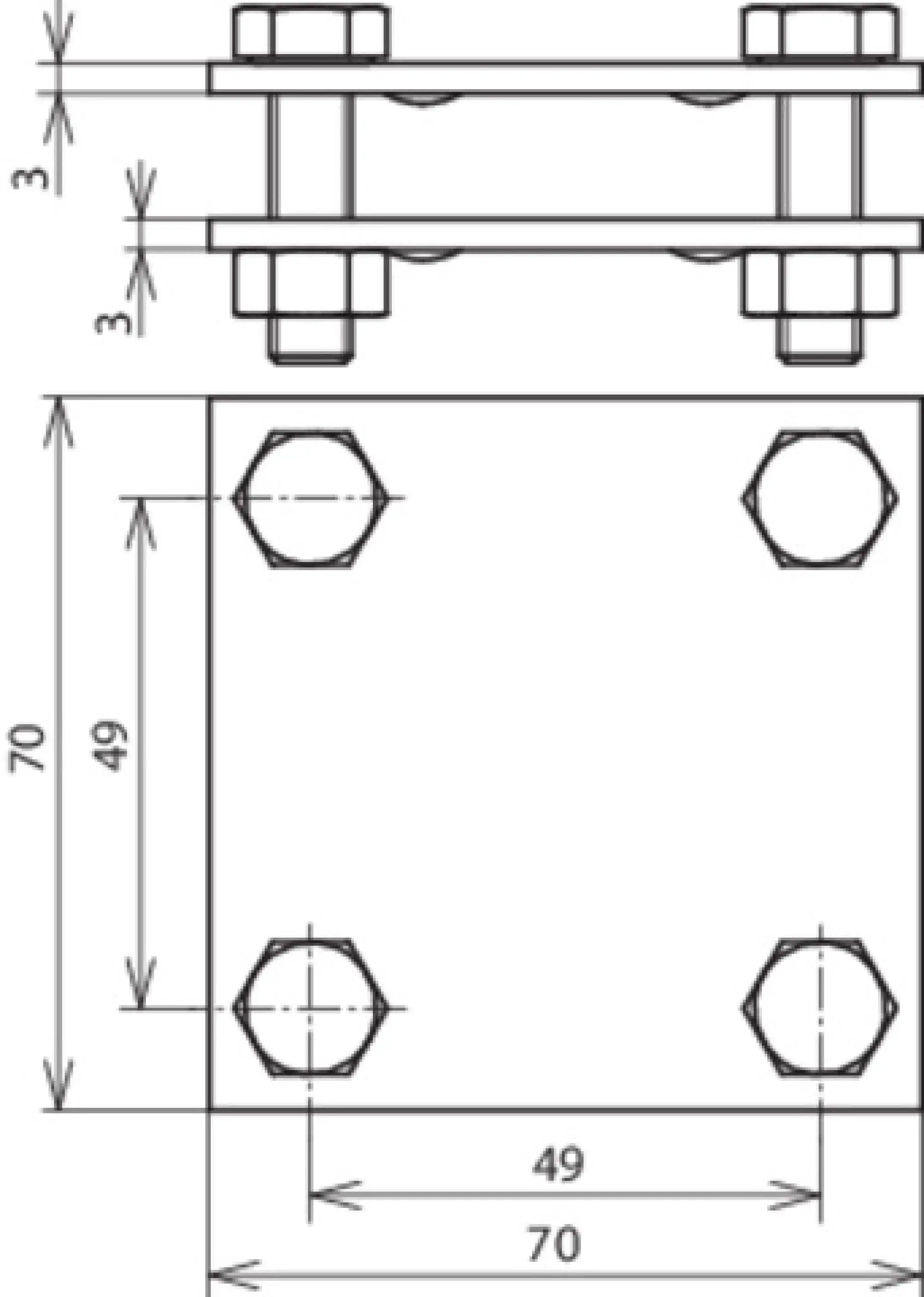 Dehn 320044 Cross unit St/tZn f. Fl 30-40/30-40mm without intermediate plate (img_004) Dehn 320044 Cross unit St/tZn f. Fl 30-40/30-40mm without intermediate plate (img_004)