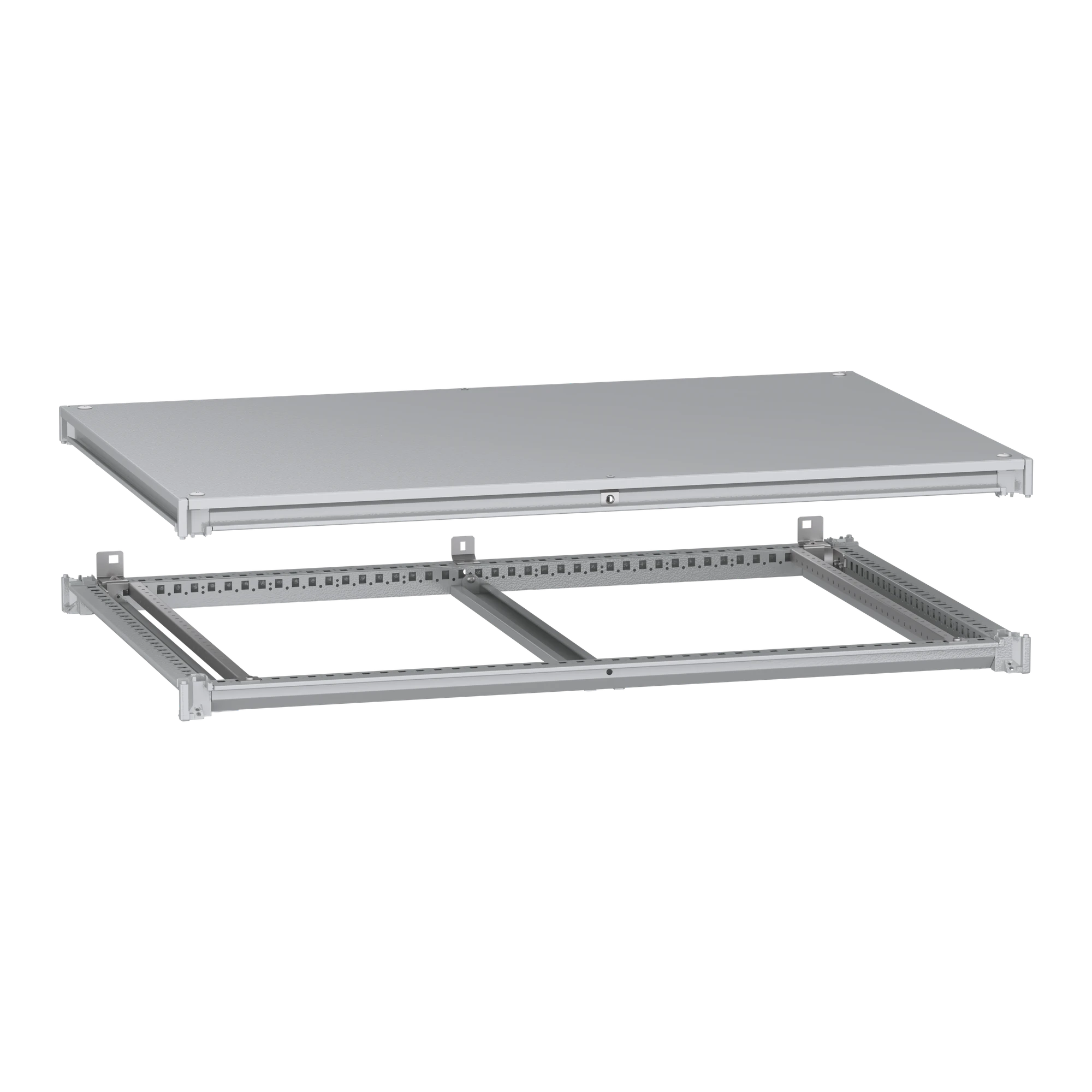 Schneider Electric NSYSFNC128 Lower and upper frame, PanelSeT SFN, for electrical enclosures W 1200 x D 800 mm, including roof (img_001)