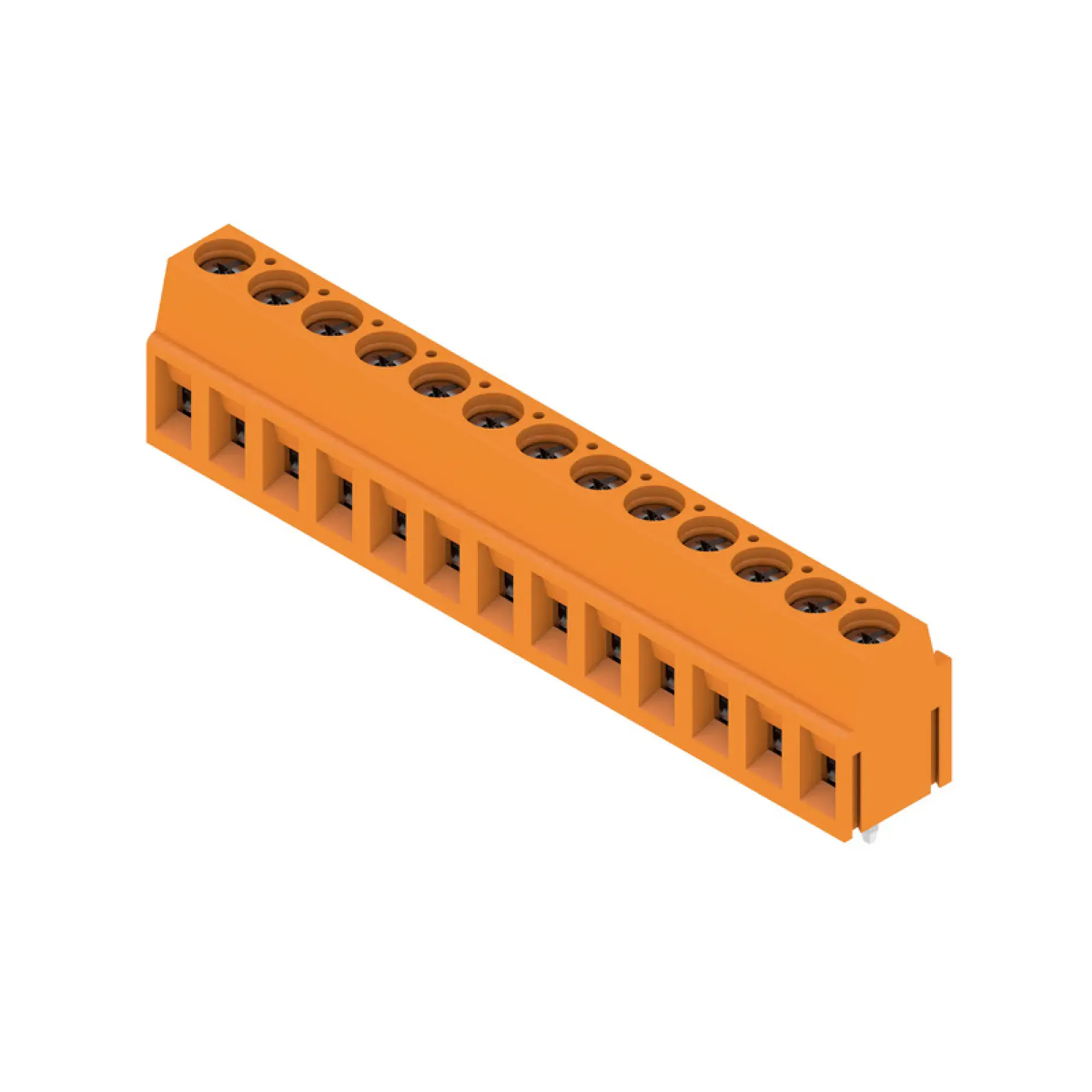 Weidmüller 1234050000 PCB terminal, 320 V, 17.5 A, Pitch in mm: 5.00, 2.5 mm², Number of poles: 13, Clamping yoke connection, THT solder connection, 90°, Box (img_001)