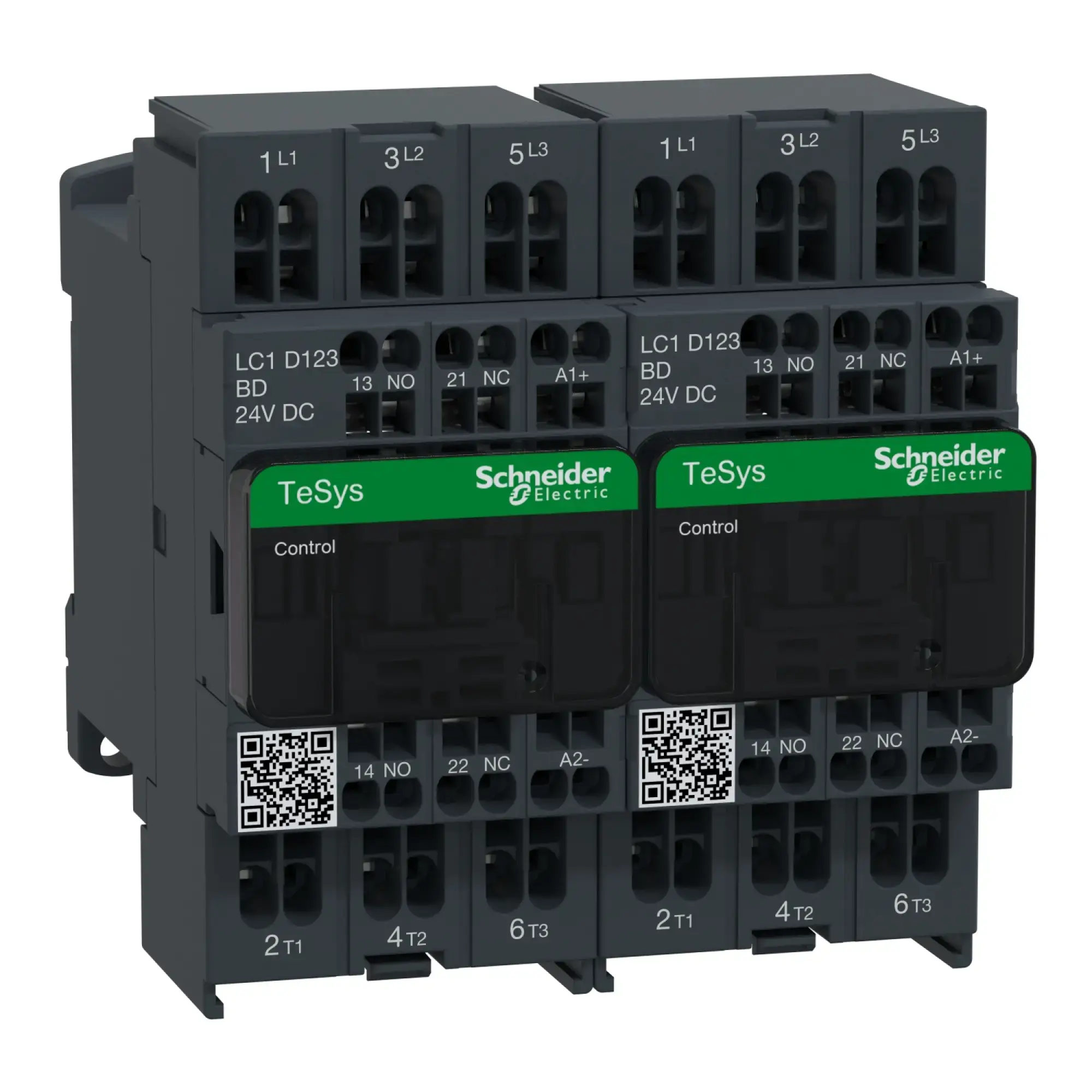 Schneider Electric LC2D123BD Reversing contactor combination, 3p+1NO+1NC, 5.5kW/400V/AC3, 12A, coil 24V DC (img_002)