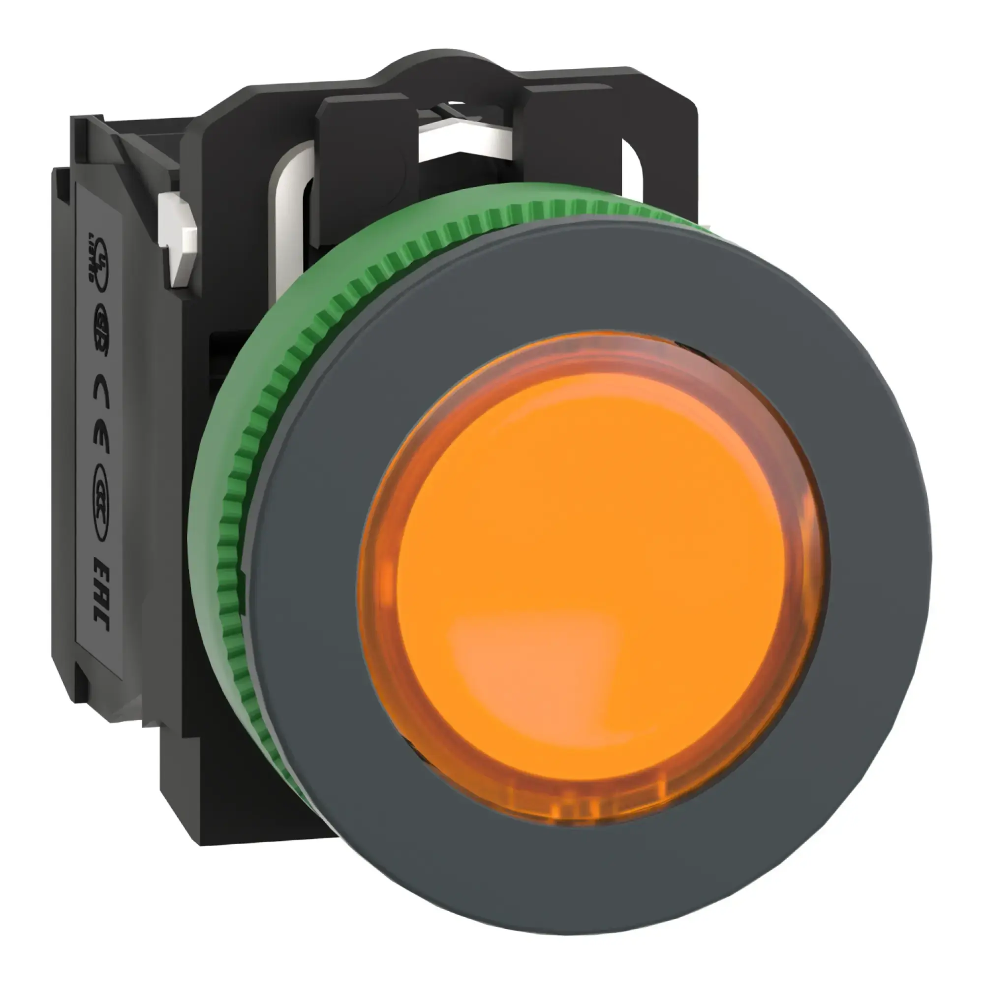 Schneider Electric XB5FW35B5 Illuminated Push-button, Harmony XB5F, Plastic, Antimicrobial, Orange, 30mm, Universal LED, 1NC + 1NO, 24V ACDC (img_009)