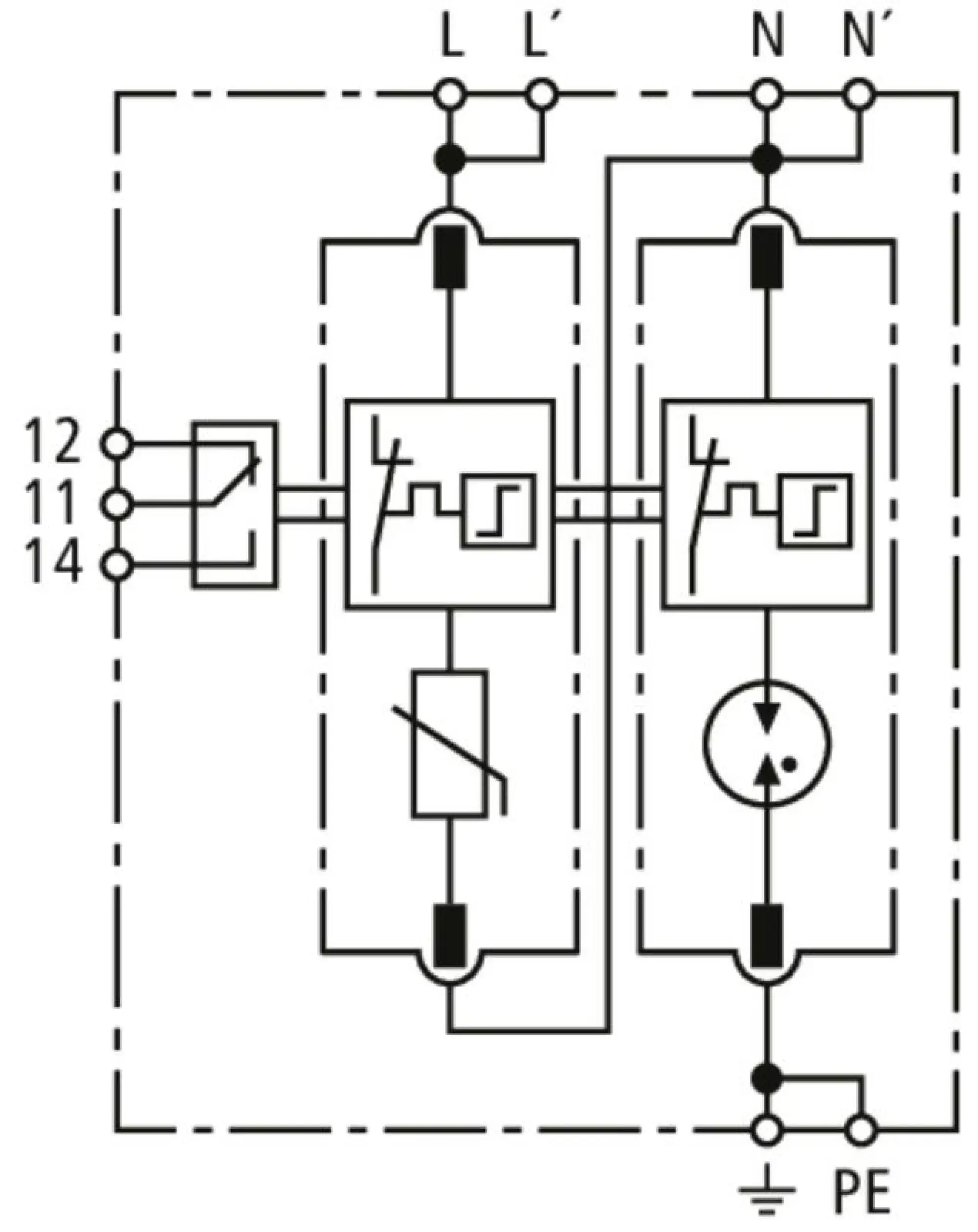 Dehn 943135 Ueberspannungsableiter Typ 2+3 DEHNguard MD 2-polig fuer TT- und TN-Systeme (img_003)