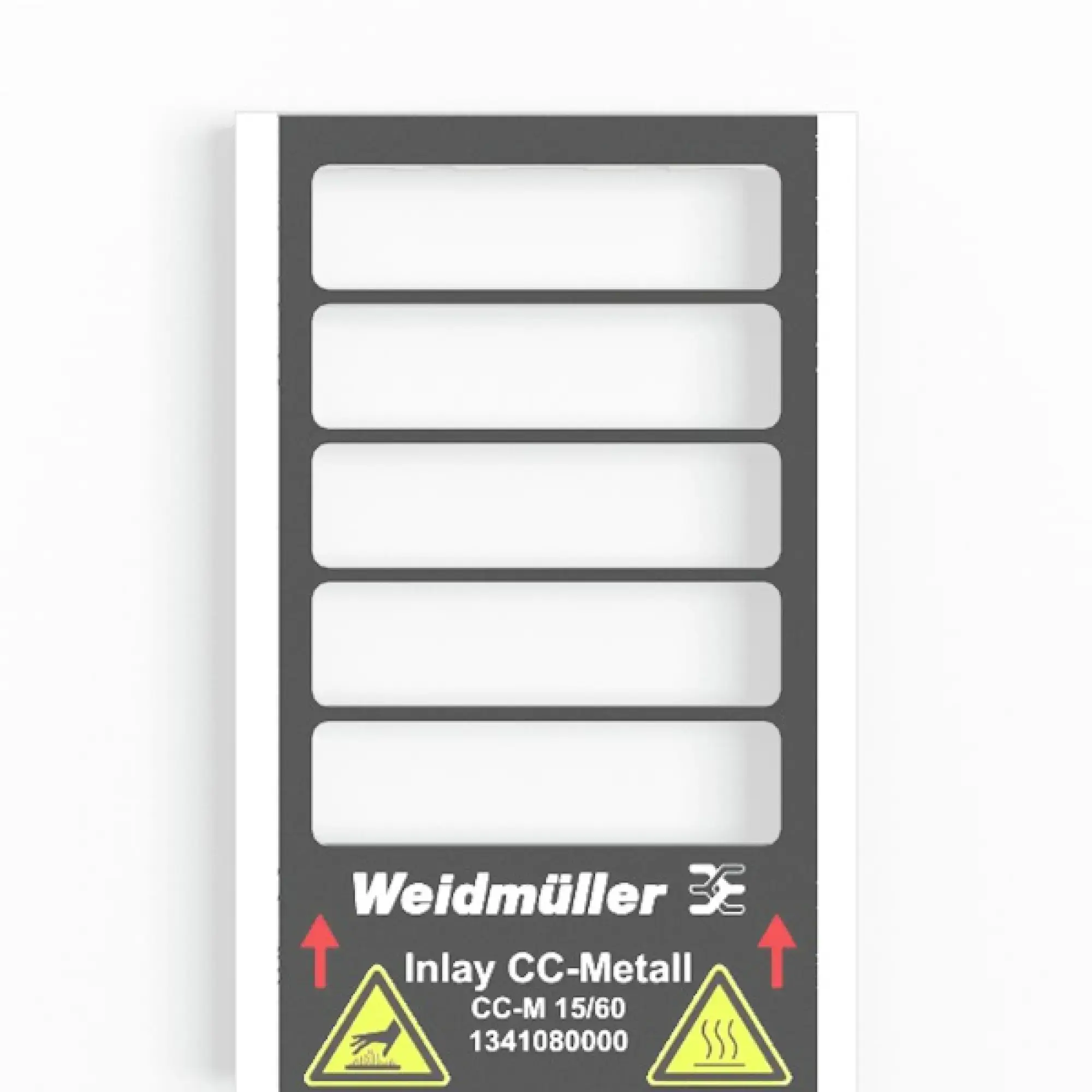 Weidmüller 1474260000 Device marking, Width: 60 mm, Printed characters: Based on customer requirements (Please send M-Print PRO file), Anodized aluminium, silver, Operating (img_001)