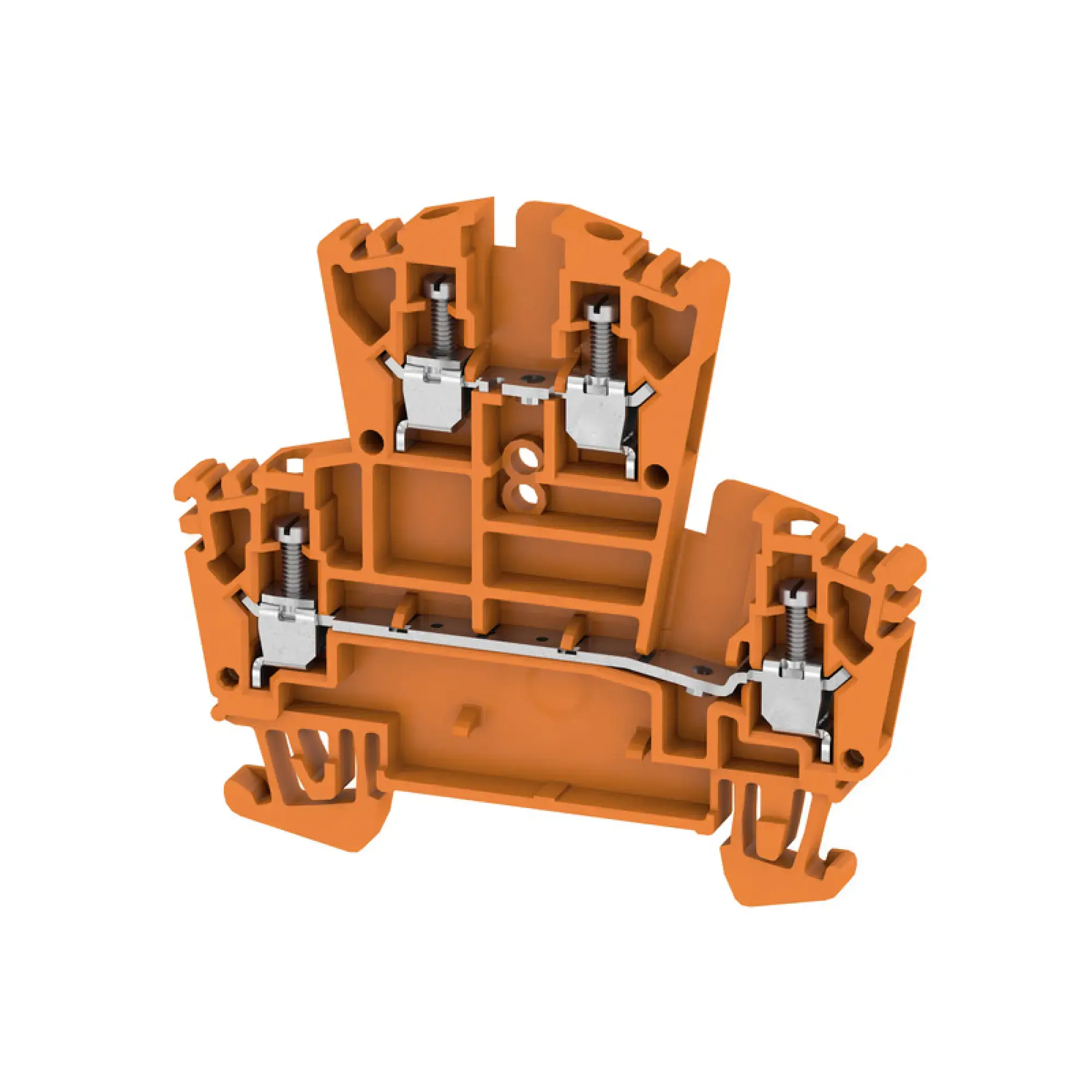 Weidmüller 1021560000 Multi-tier modular terminal, Screw connection, orange, 2.5 mm², 400 V, 400 V, Number of connections: 4, Number of levels: 2, TS 35, V-0, Wemid (img_001) Weidmüller 1021560000 Multi-tier modular terminal, Screw connection, orange, 2.5 mm², 400 V, 400 V, Number of connections: 4, Number of levels: 2, TS 35, V-0, Wemid (img_001)
