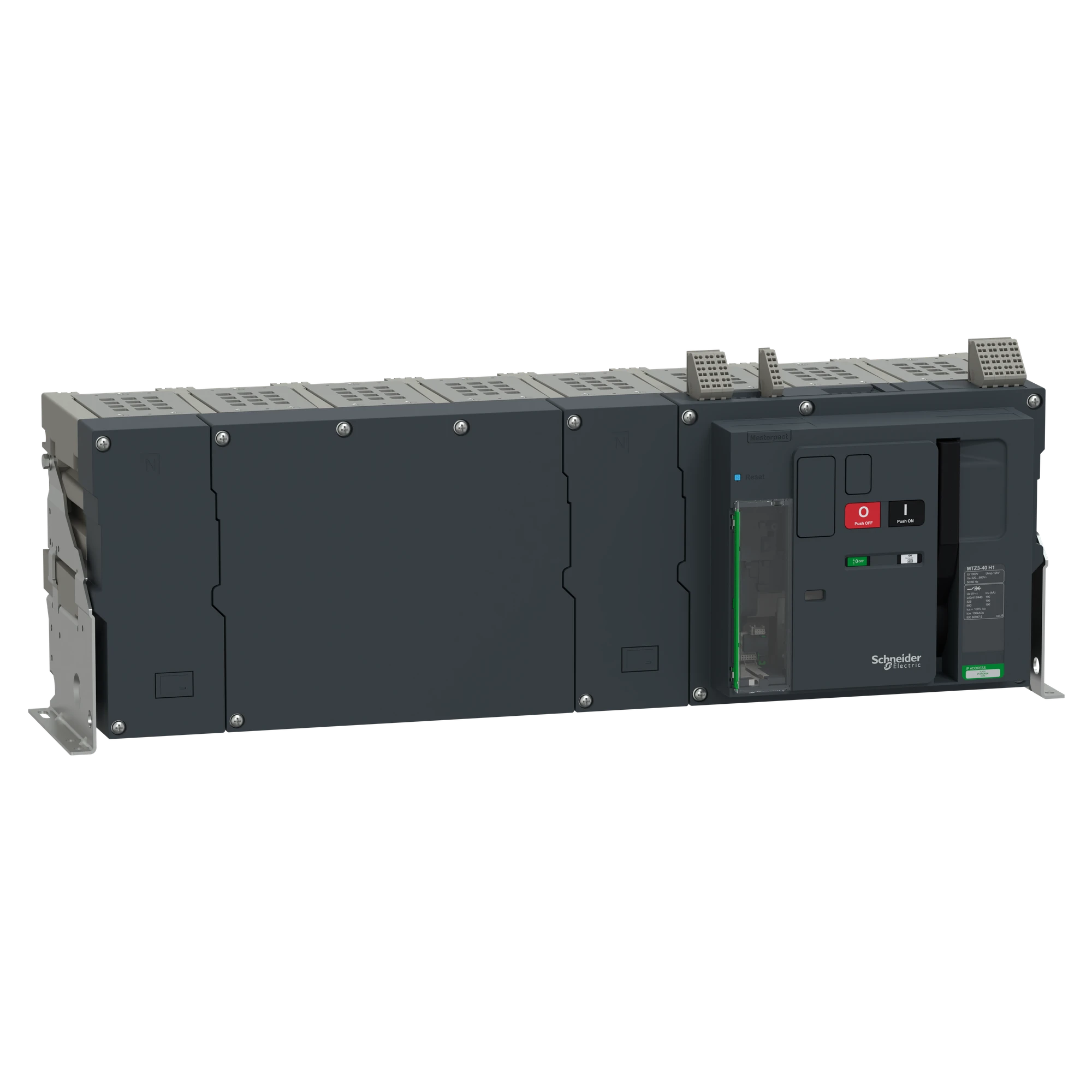 Schneider Electric LV948109 MasterPacT MTZ3 40 4000A H1 100kA/440VAC (Icu) 4P Grundschalter Festeinbau für MicroLogic Active (img_001)