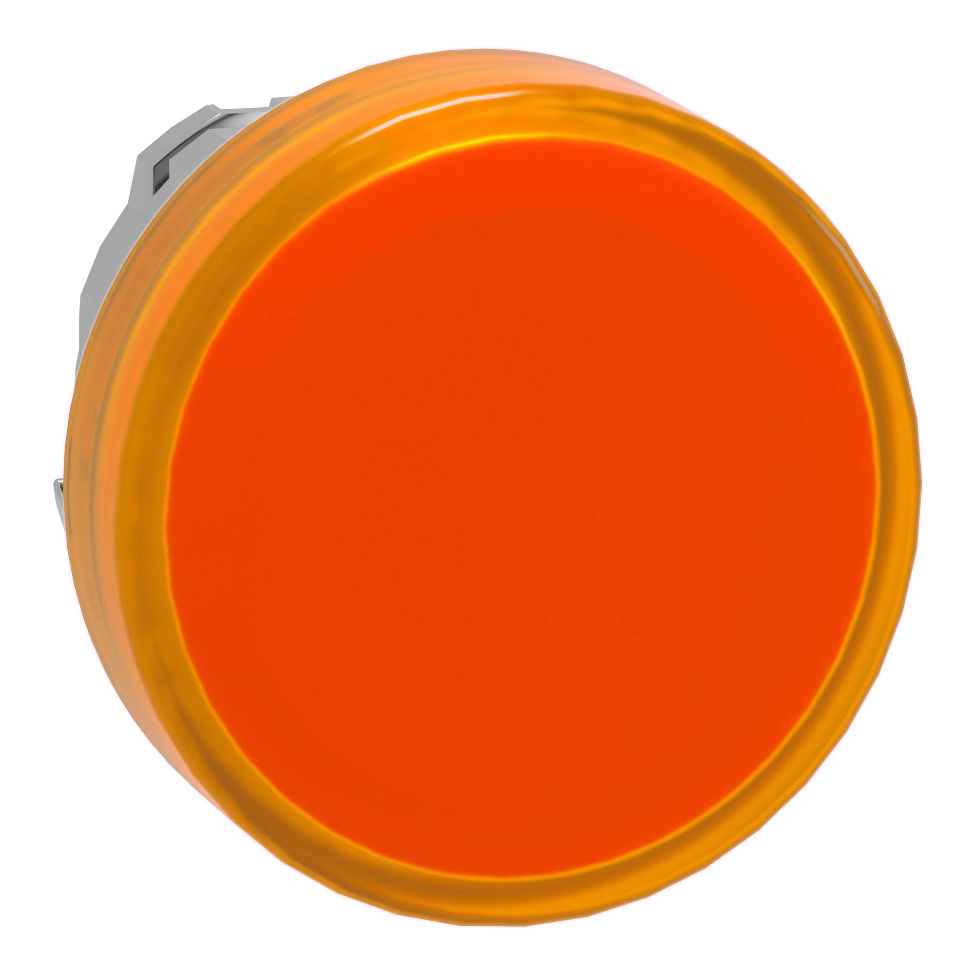 Schneider Electric ZB4BV053E Indicator light, front element, Harmony XB4, metal, 22mm, orange, for universal LED, smooth dome, for insert label (img_001)