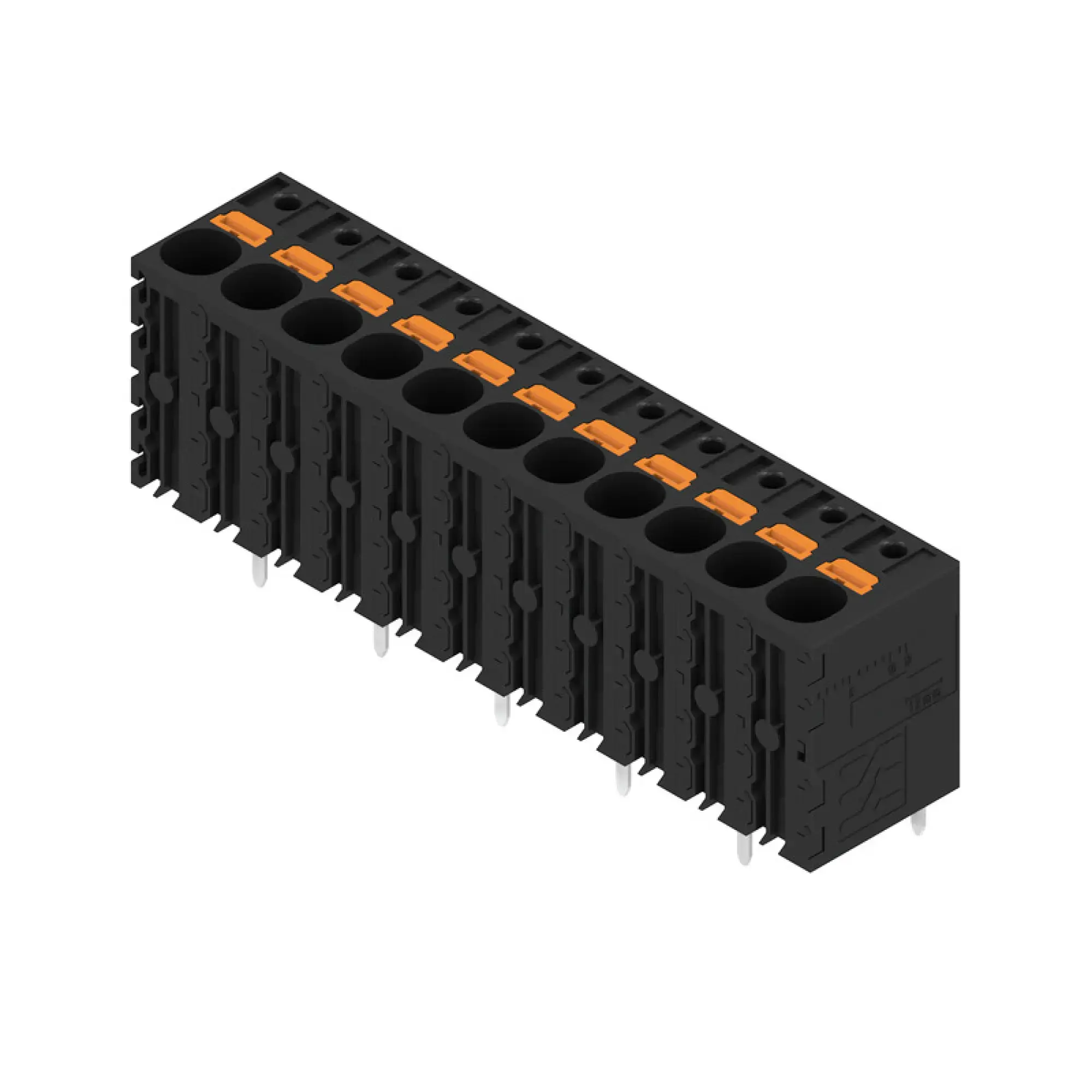 Weidmüller 2491710000 PCB terminal, 1000 V, 41 A, Pitch in mm: 7.50, 6 mm², Number of poles: 11, PUSH IN without actuator, THT solder connection, 180°, Box (img_001) Weidmüller 2491710000 PCB terminal, 1000 V, 41 A, Pitch in mm: 7.50, 6 mm², Number of poles: 11, PUSH IN without actuator, THT solder connection, 180°, Box (img_001)