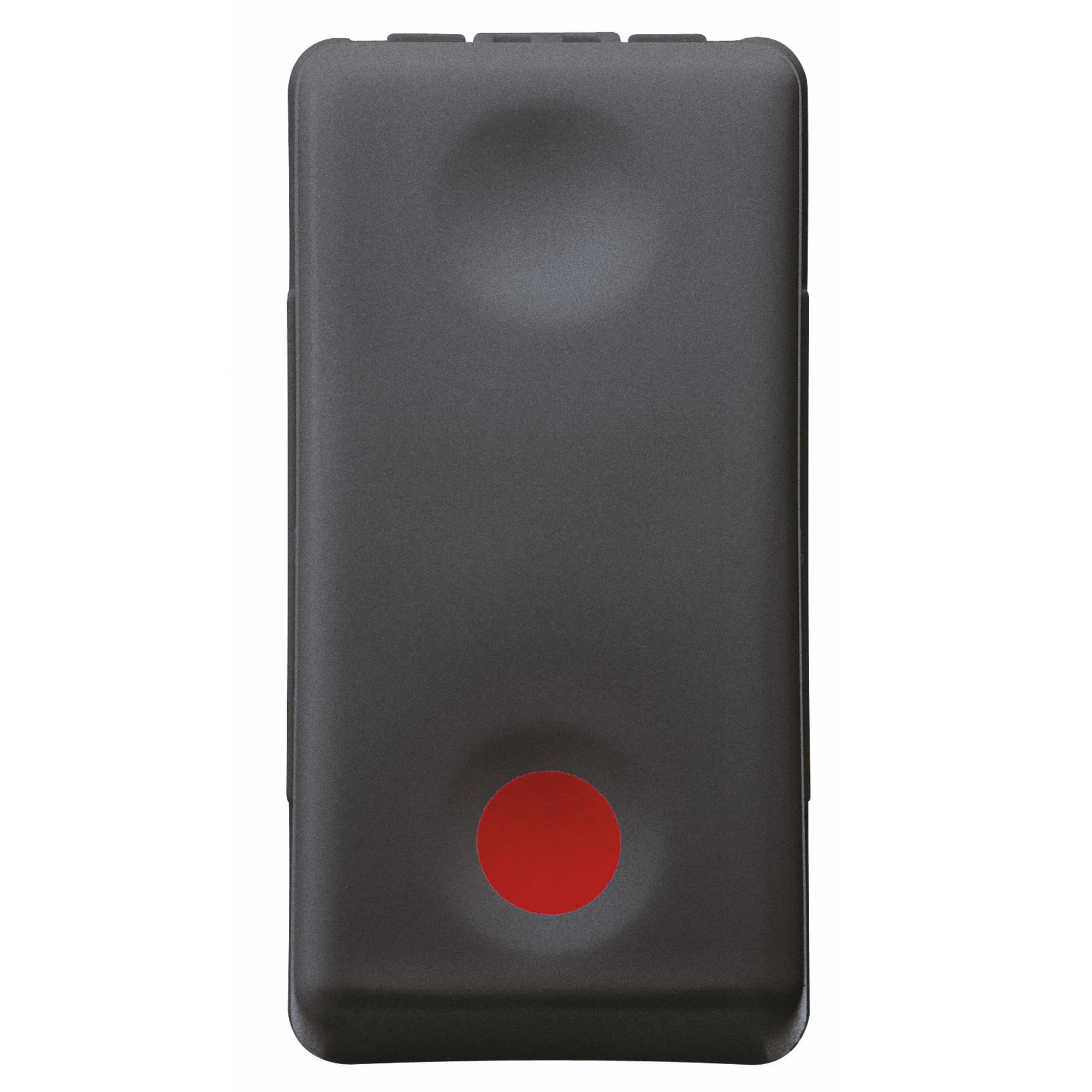 GEWISS GW21523 PUSH-BUTTON 1P 250V ac - NO 10A - AUXILIARES CONTACT NC - STOP - SYMBOL RED - 1 MODULE - SYSTEM BLACK (img_001)