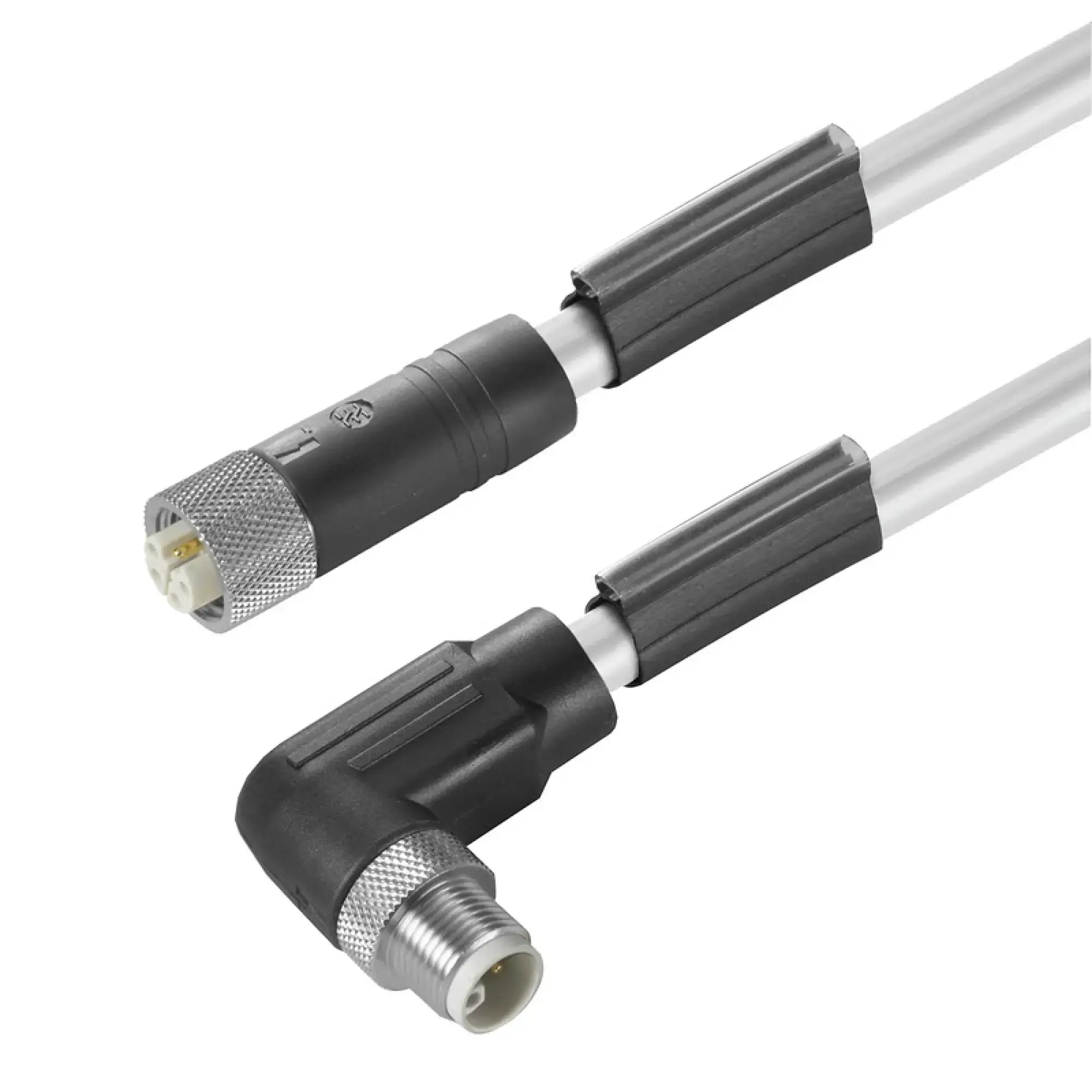 Weidmüller 2455281000 Sensor-actuator Cable (assembled), Connecting line, M12 / M12, Number of poles: 5, pin, straight - socket, 90°, LED: No, Cable length: 10 m, Shielded: (img_001)