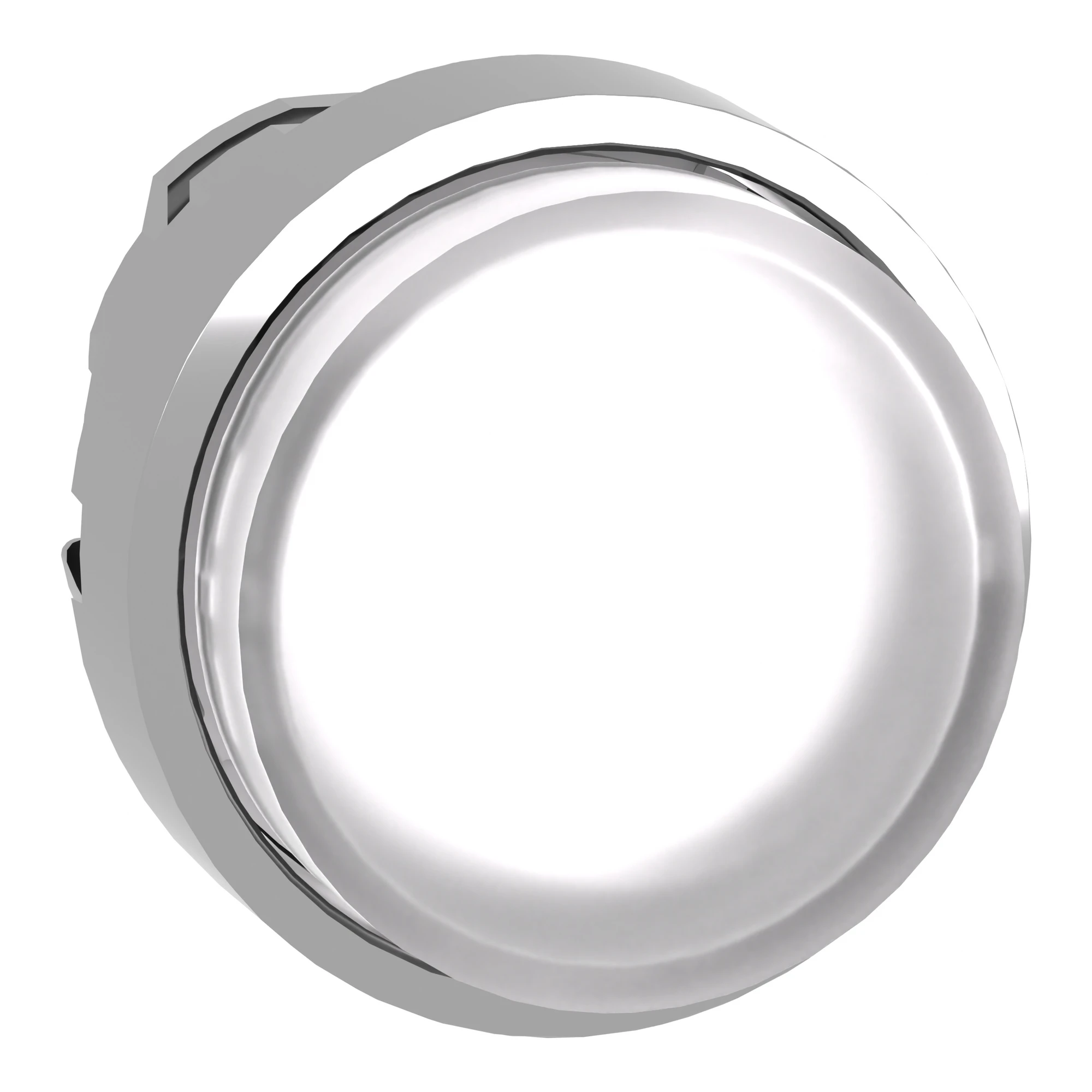 Schneider Electric ZB4BH13 Illuminated push-button, front element, Harmony XB4, metal, 22mm, white, protruding, for universal LED, latching (img_001)