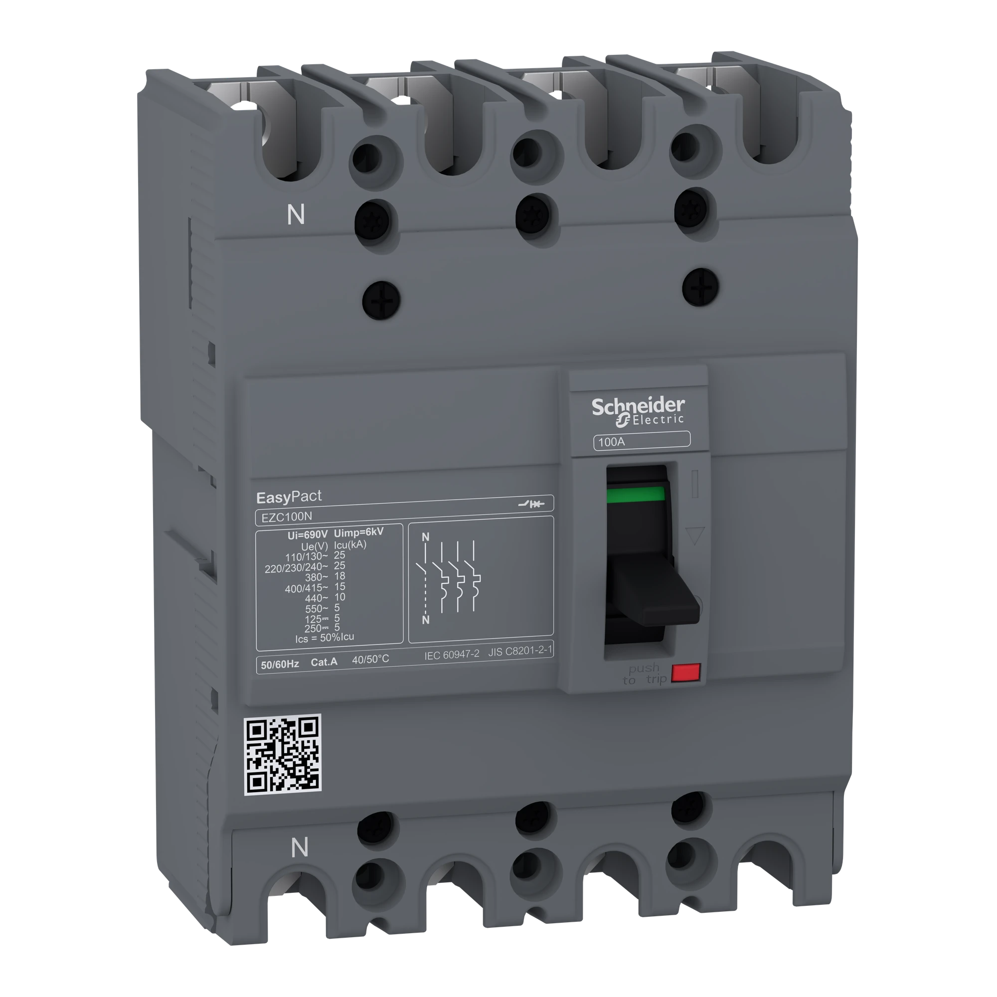 Schneider Electric EZC100N4050 Circuit breaker Easypact EZC100N, TMD, 50A, 4p/3d (img_001) Schneider Electric EZC100N4050 Circuit breaker Easypact EZC100N, TMD, 50A, 4p/3d (img_001)