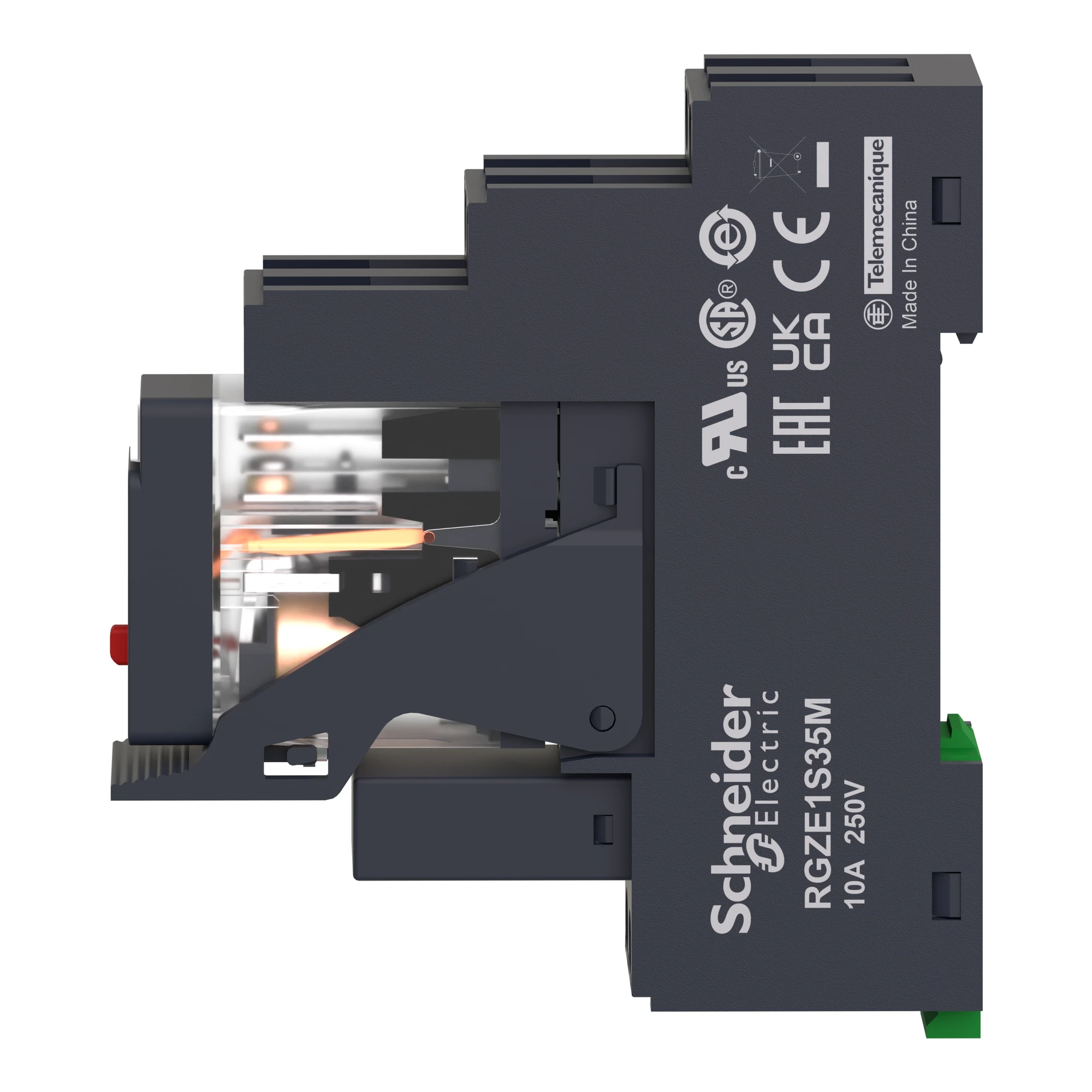 Schneider Electric RXG22P7PV Interface relay 2W 5A 230VAC LED test button base bracket varistor mounted (img_007) Schneider Electric RXG22P7PV Interface relay 2W 5A 230VAC LED test button base bracket varistor mounted (img_007)
