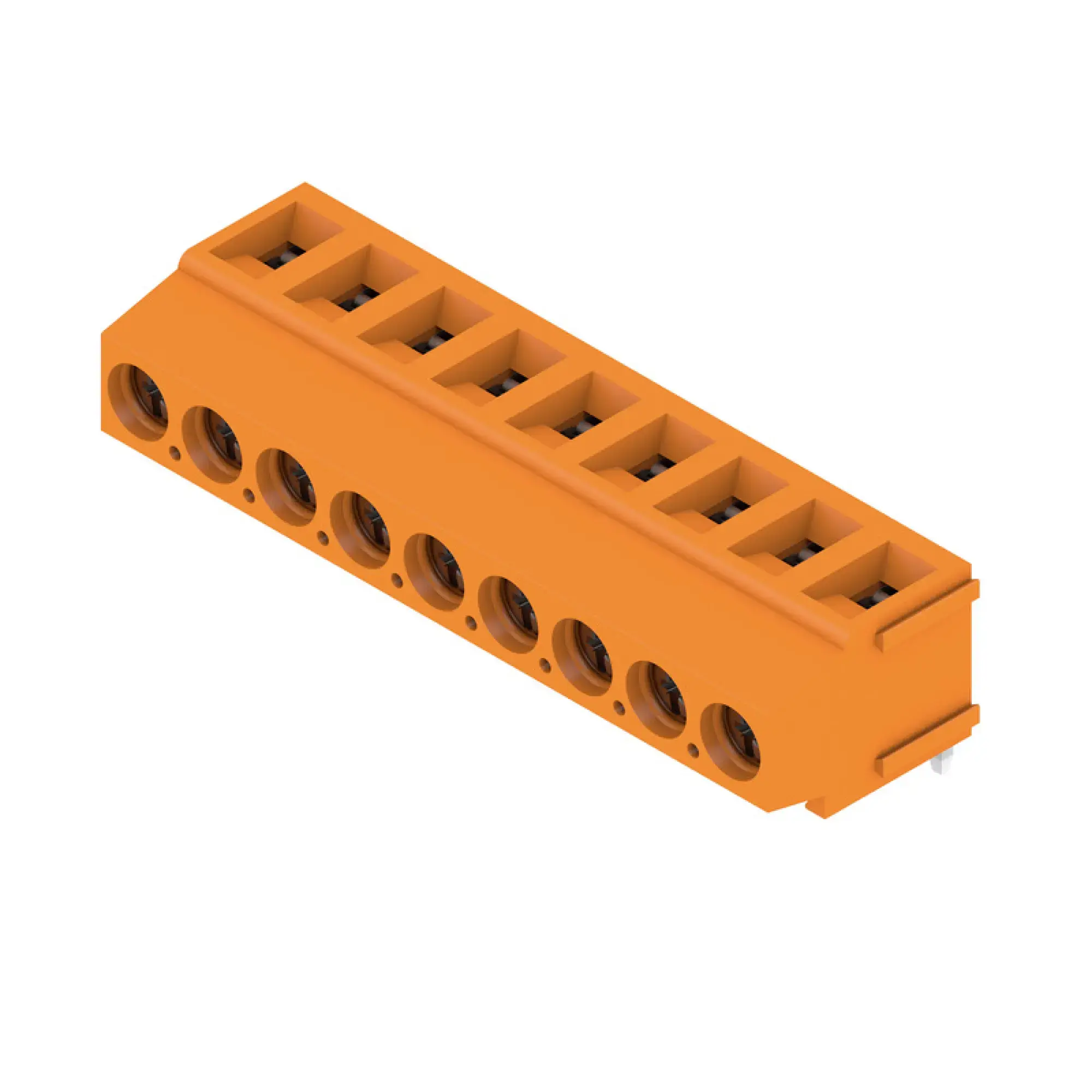 Weidmüller 1234290000 PCB terminal, 320 V, 17.5 A, Pitch in mm: 5.00, 2.5 mm², Number of poles: 9, Clamping yoke connection, THT solder connection, 180°, Box (img_001)