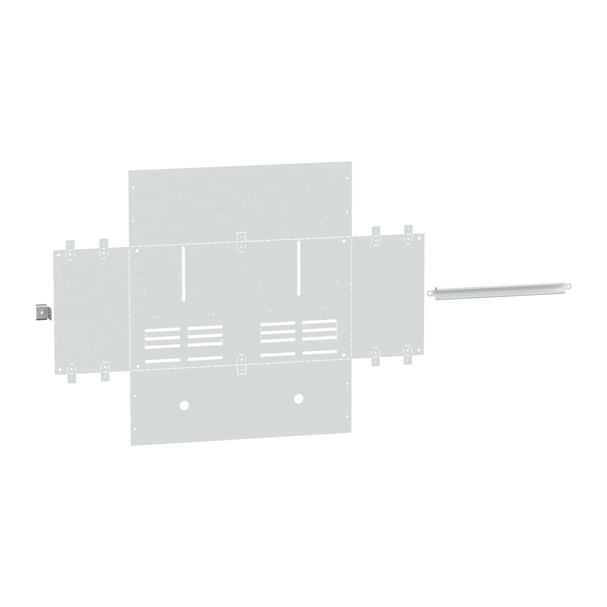 Schneider Electric LVS03508 PrismaSeT-P, Mounting Plate, 2x 3PH+N Measuring Devices, Vertical, Width=650mm, Height=6 Modules (img_001) Schneider Electric LVS03508 PrismaSeT-P, Mounting Plate, 2x 3PH+N Measuring Devices, Vertical, Width=650mm, Height=6 Modules (img_001)