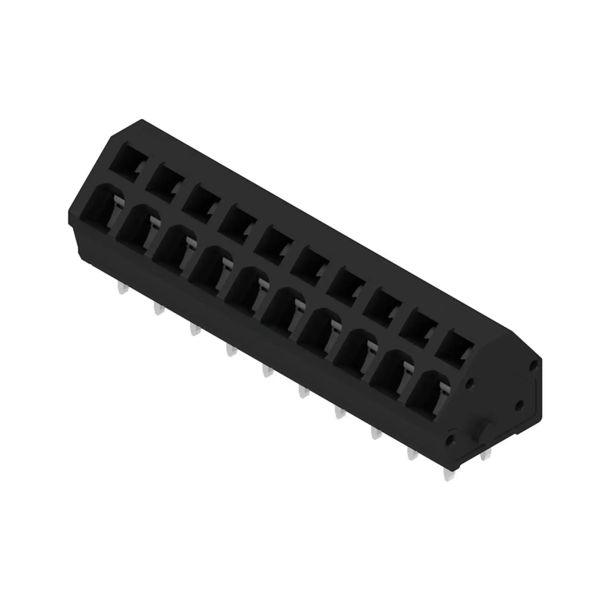 Weidmüller 1811920000 PCB terminal, 320 V, 24 A, Pitch in mm: 5.00, 2.5 mm², Number of poles: 10, Tension-clamp connection, THT solder connection, 135°, Box (img_001) Weidmüller 1811920000 PCB terminal, 320 V, 24 A, Pitch in mm: 5.00, 2.5 mm², Number of poles: 10, Tension-clamp connection, THT solder connection, 135°, Box (img_001)