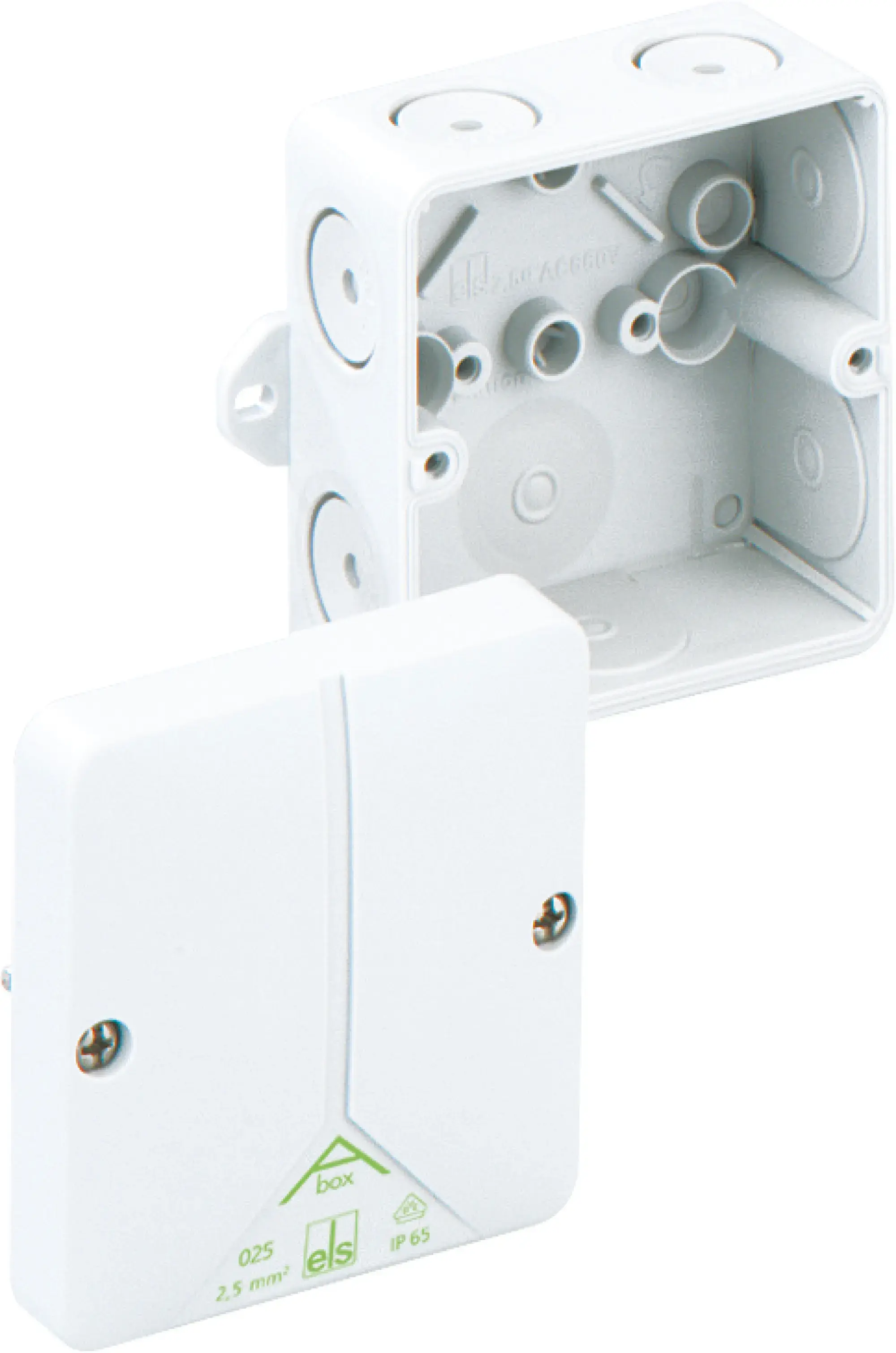 Spelsberg 80360701 Junction box, Type of protection IP65, Max. conductor cross section 2,5², Impact strength IK07, Protection class II, Ui 690V AC, VDE, Halogen free (img_001)