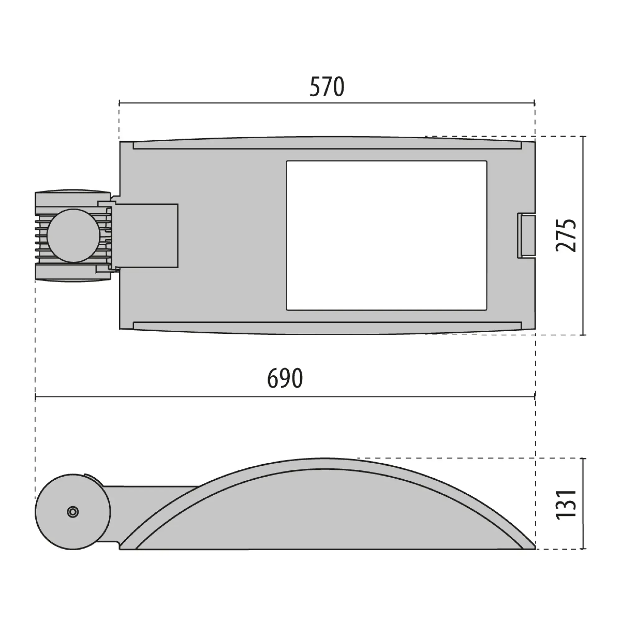 Performance iN Lighting 306596 LED-Strassenleuchte 4000K 70W mit auto. P- Straßenbeleuchtungsoptik 306596 (img_003)
