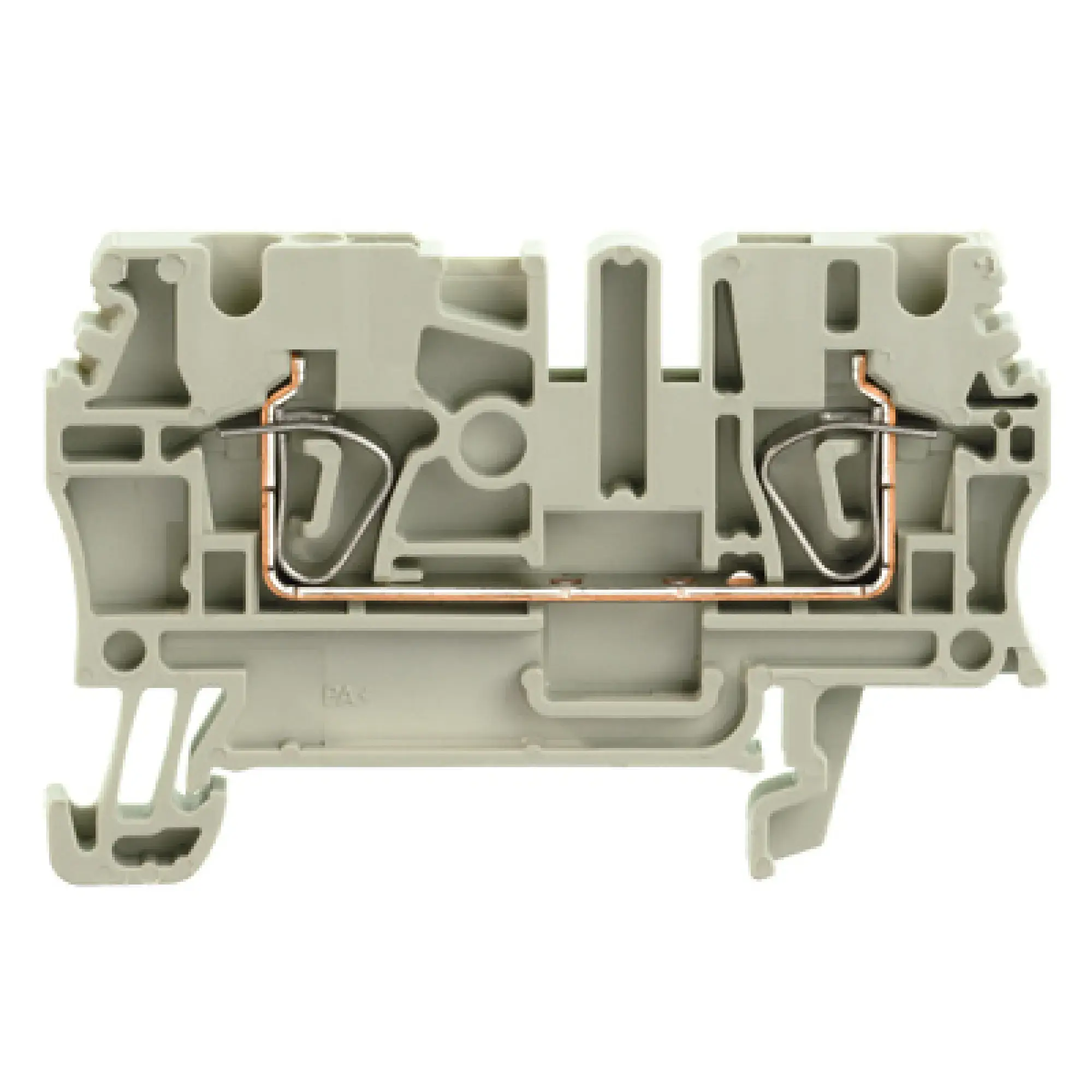 Weidmüller 1683310000 Feed-through terminal block, Tension-clamp connection, grey, 2.5 mm², 24 A, 800 V, Number of connections: 2 (img_001)