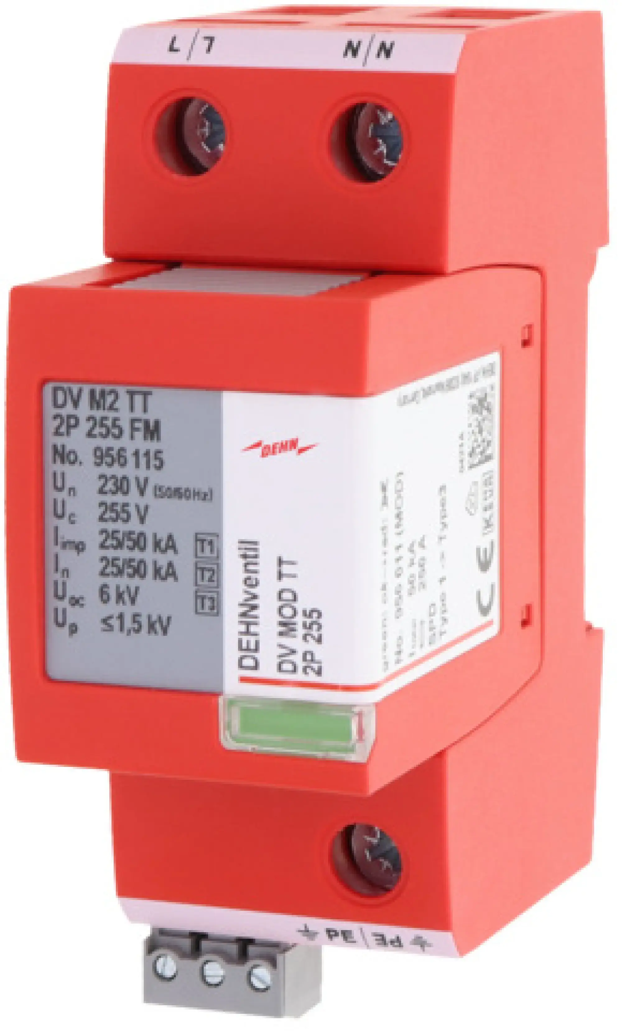 Dehn 956115 Combined arrester Type 1+2+3 DEHNventil M2 f. single-phase TT a. TN systems w. remote signal. contact (img_003)