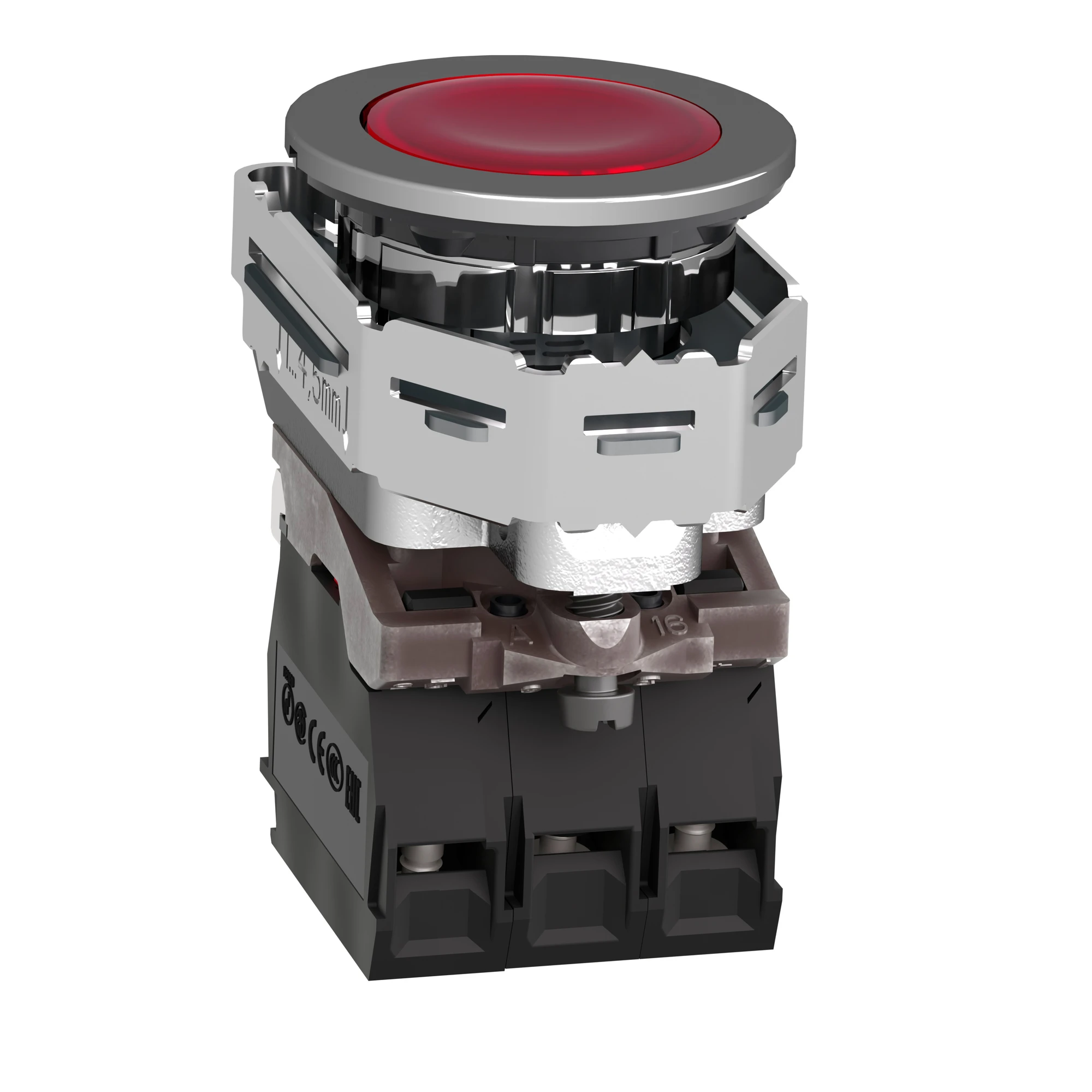 Schneider Electric XB4FW34G5 Illuminated push-button, Harmony XB4F, metal, 30mm, red, unmarked, universal LED, smooth dome, 1NC+1NO, 110-120V AC (img_006) Schneider Electric XB4FW34G5 Illuminated push-button, Harmony XB4F, metal, 30mm, red, unmarked, universal LED, smooth dome, 1NC+1NO, 110-120V AC (img_006)