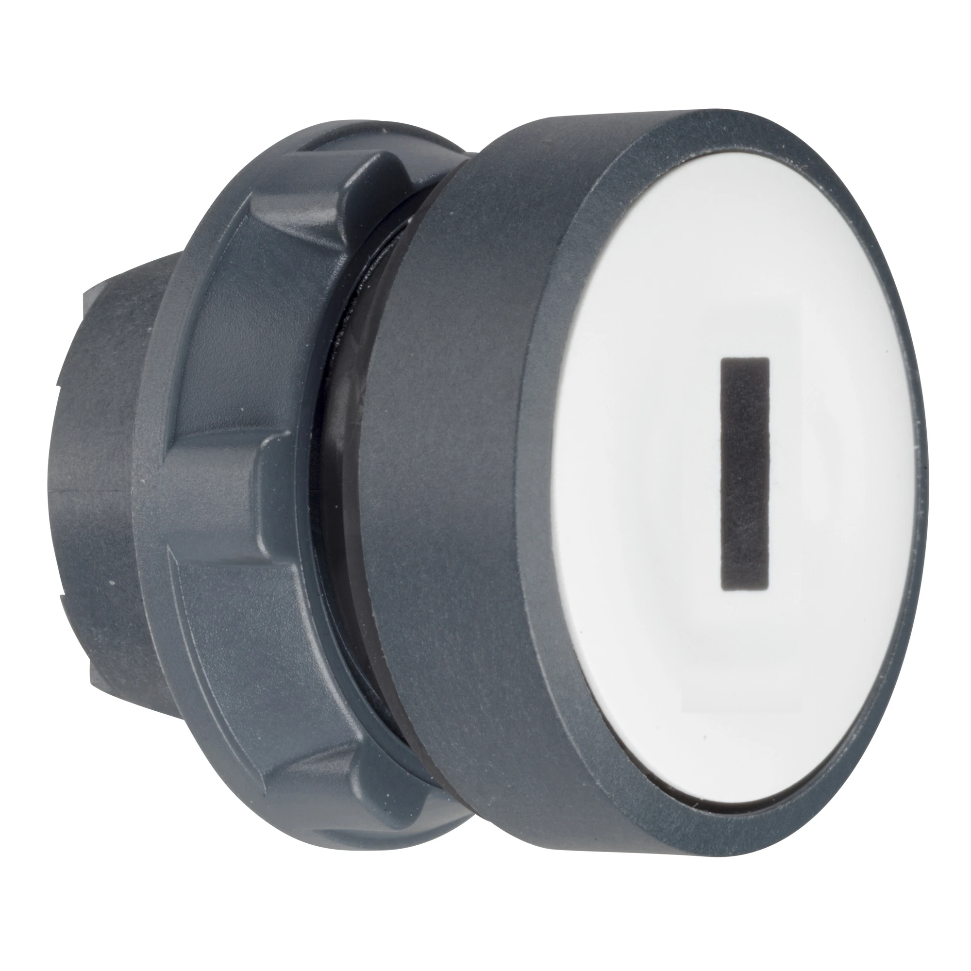 Schneider Electric ZB5AA131 Pushbutton, front element, Harmony XB5, plastic, 22mm, white, labeled I, momentary (img_001)