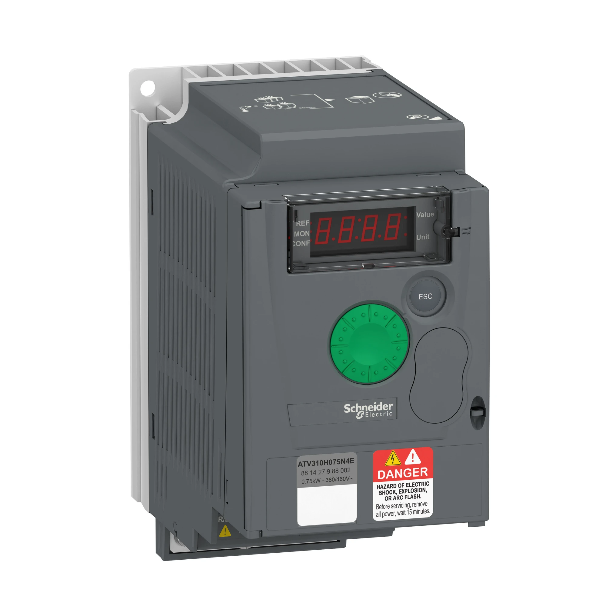 Schneider Electric ATV310H075N4E Frequenzumrichter, Easy Altivar 310, 0,75kW, 380-460V AC, 3-phasig, ohne Filter (img_001)