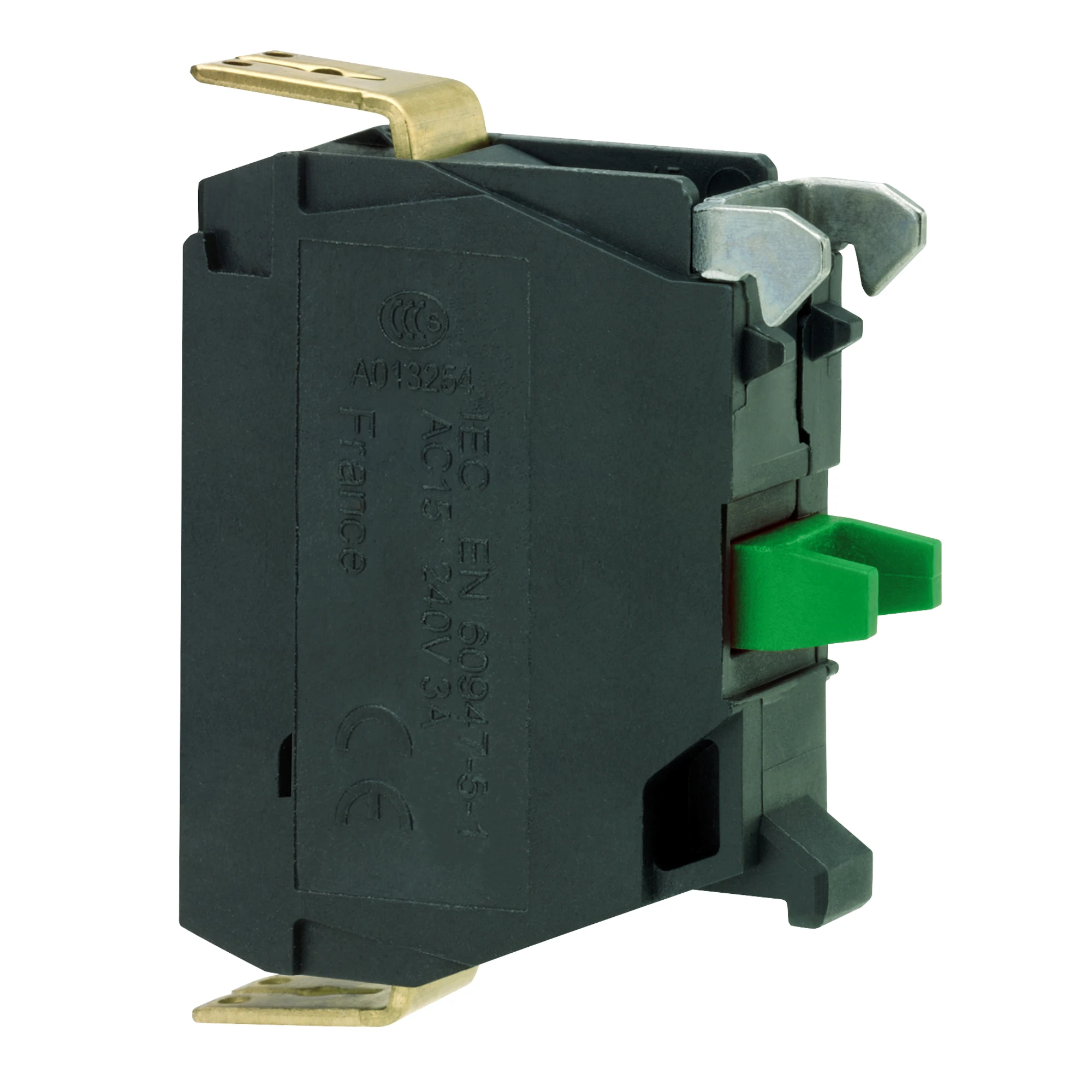 Schneider Electric ZBE1016P3 Auxiliary contact, contact block, Harmony XB4 and XB5, 22mm, 30mm, flat connector, gold-plated, 1NO (img_001)