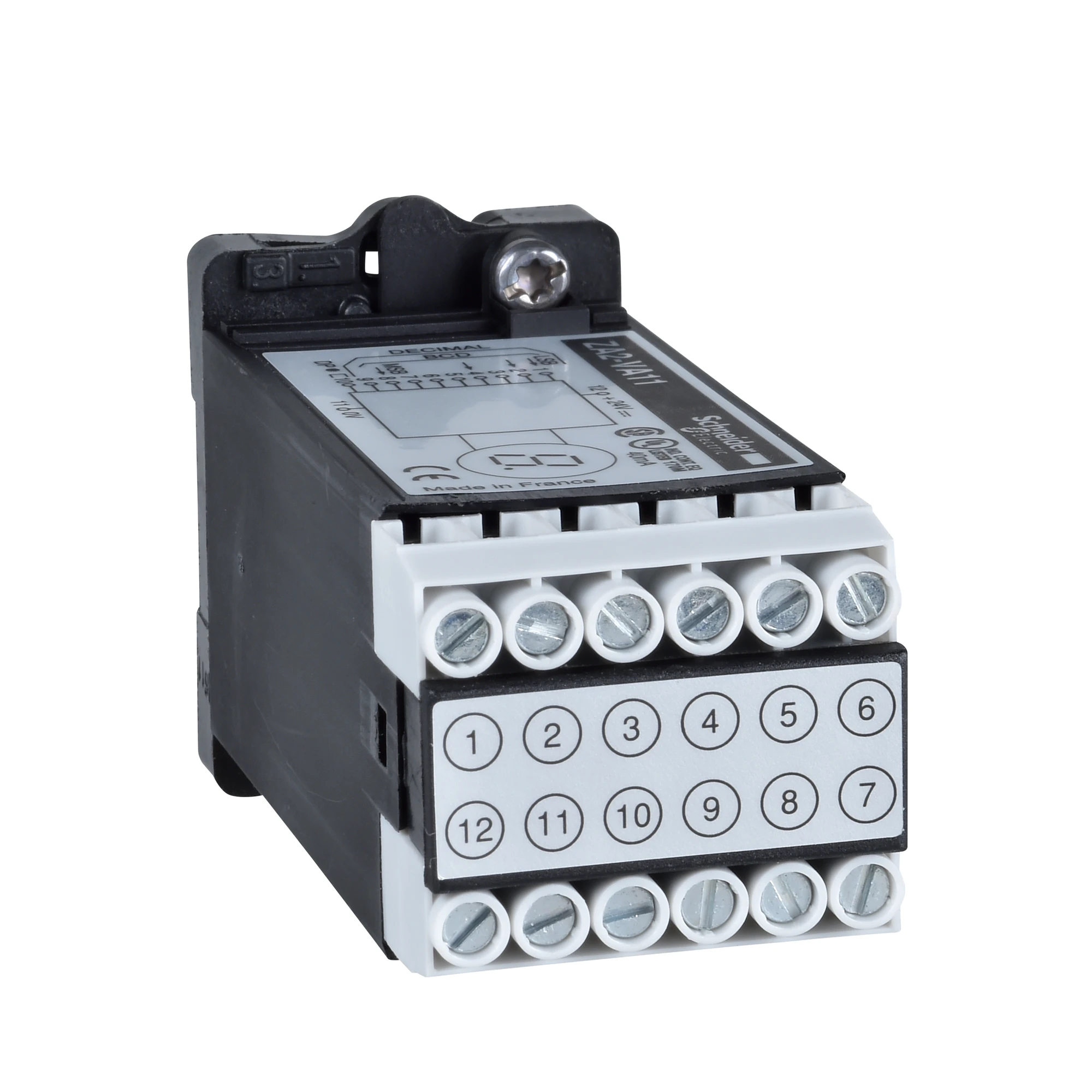 Schneider Electric ZA2VA12 Numeric Display, Base Part, Ø 22, BCD+Memory (img_001)