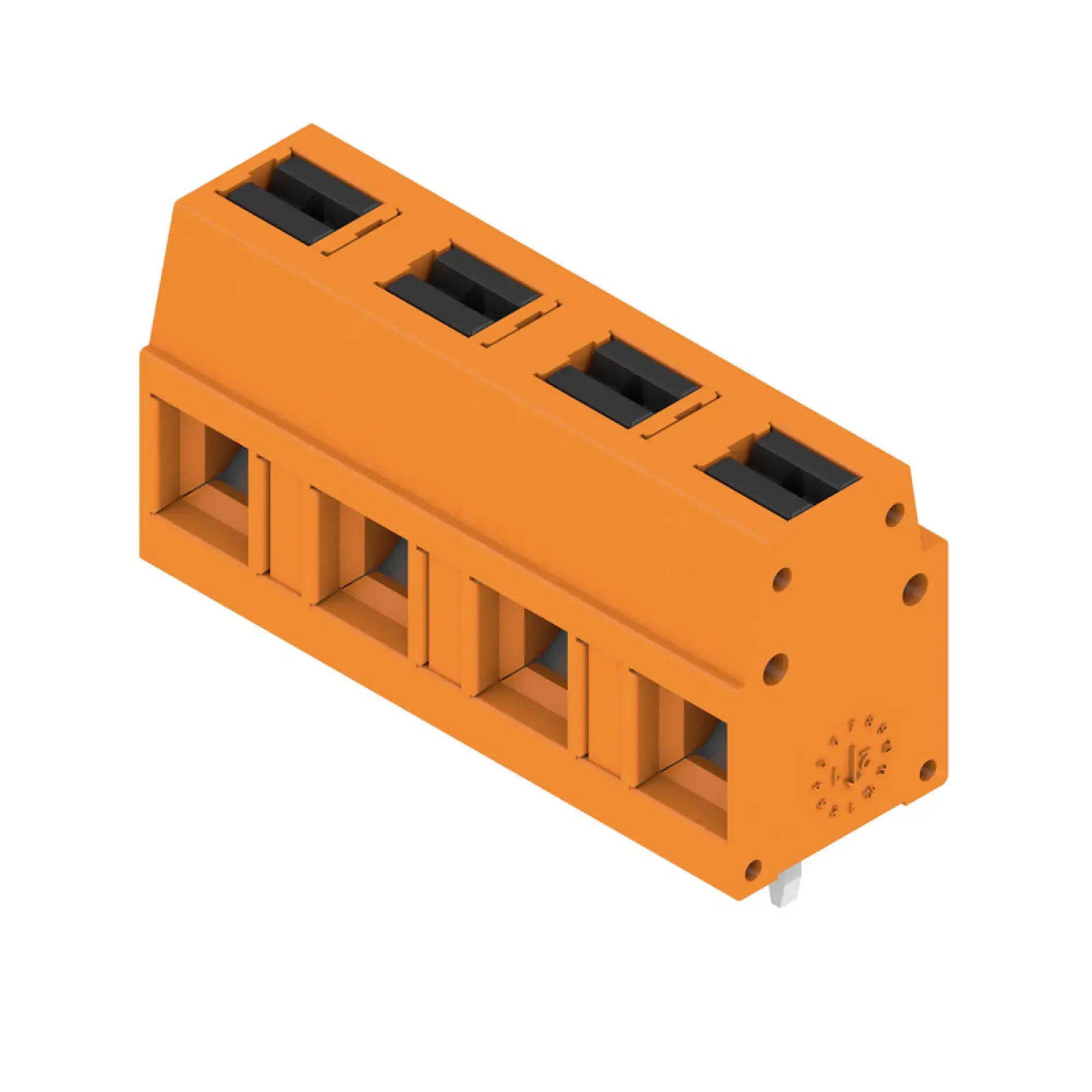 Weidmüller 2787590000 PCB terminal, 350 V, 24 A, Pitch in mm: 7.50, 2.5 mm², Number of poles: 4, PUSH IN with actuator, THT solder connection, 90°, Box (img_001)
