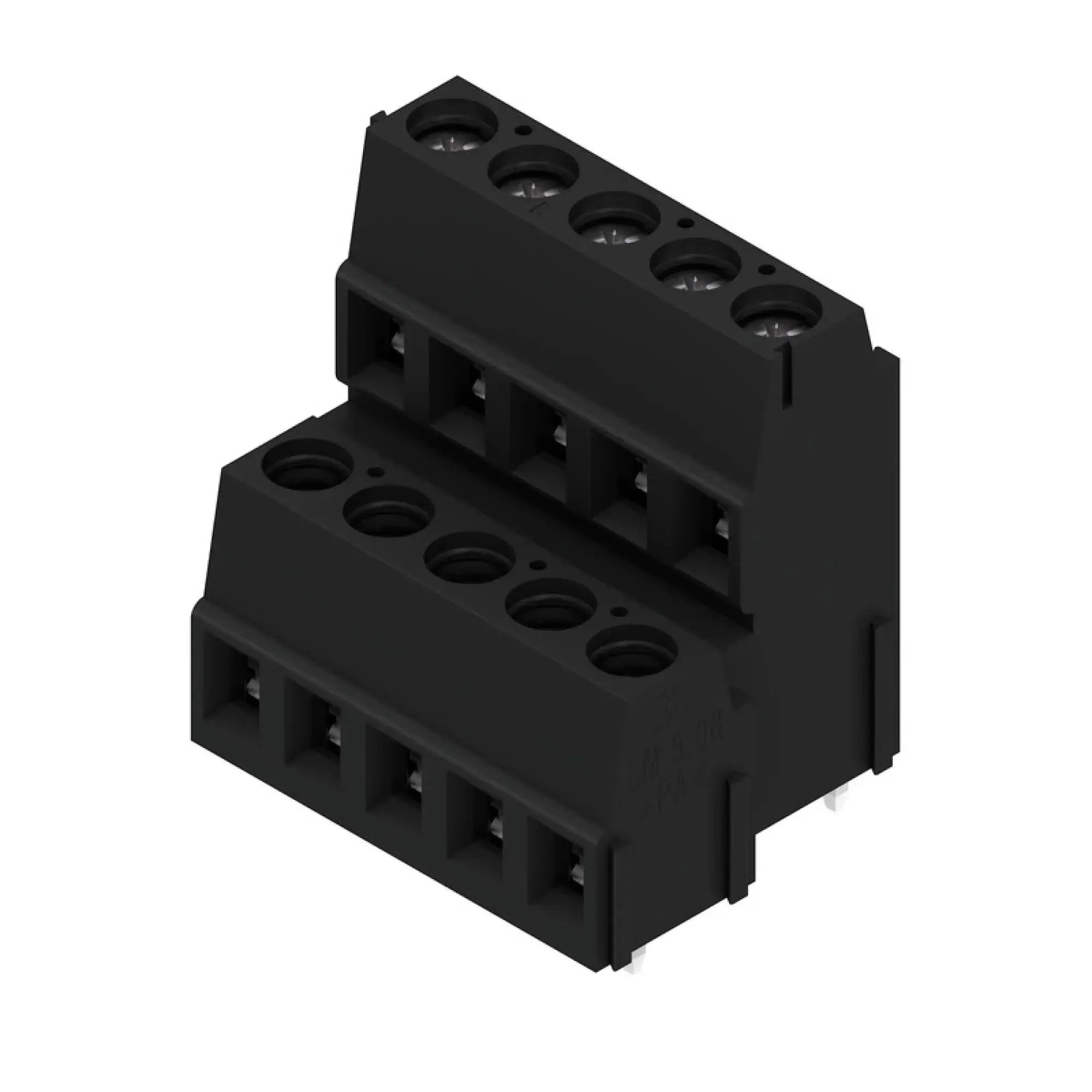 Weidmüller 1769110000 PCB terminal, 320 V, 17.5 A, Pitch in mm: 5.08, 2.5 mm², Number of poles: 10, Clamping yoke connection, THT solder connection, 90°, Box (img_001)