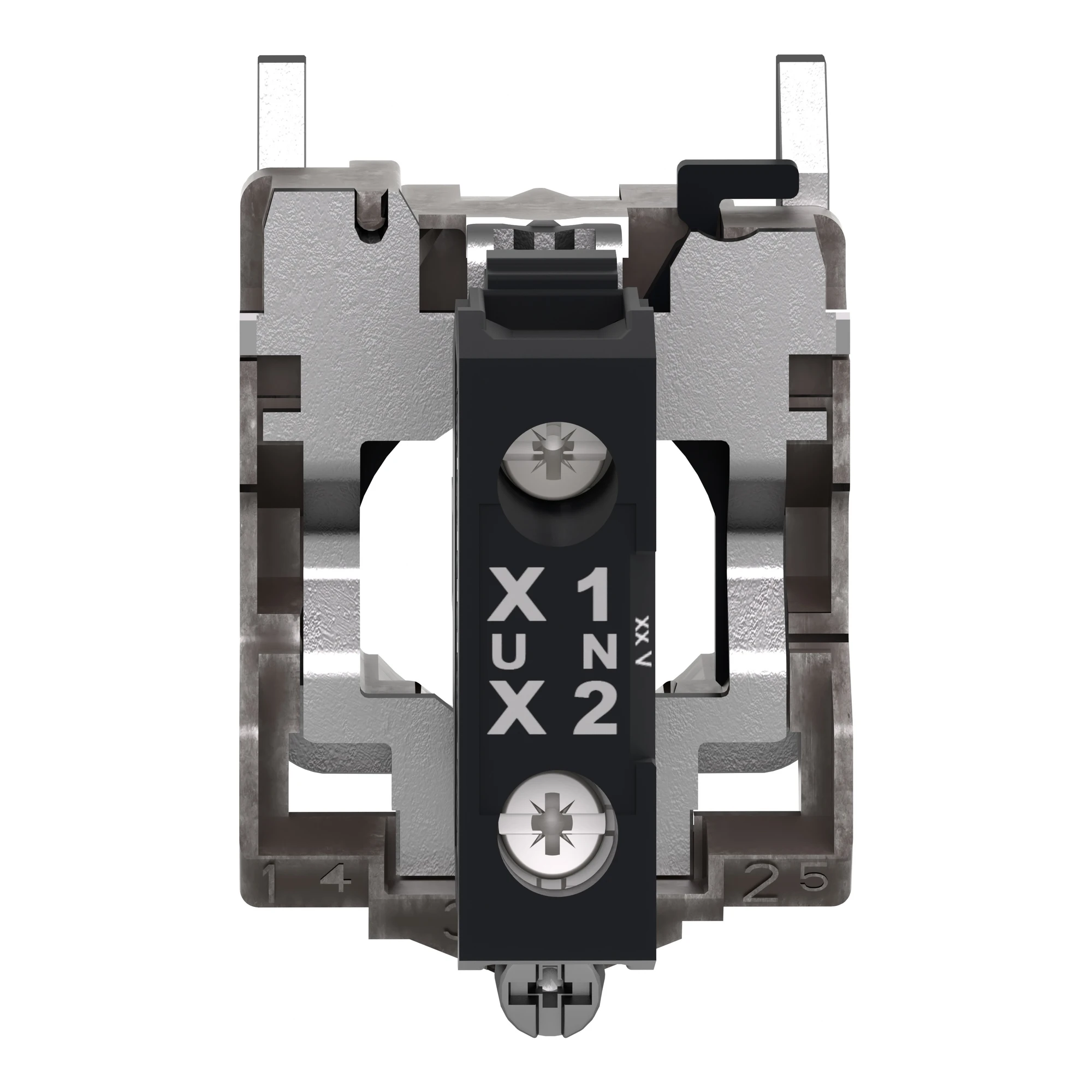Schneider Electric ZB4BV18B1 Lamp holder with mounting flange, Harmony XB4, metal, flashing light, white, universal LED, screw terminal, 24V ACDC (img_003)
